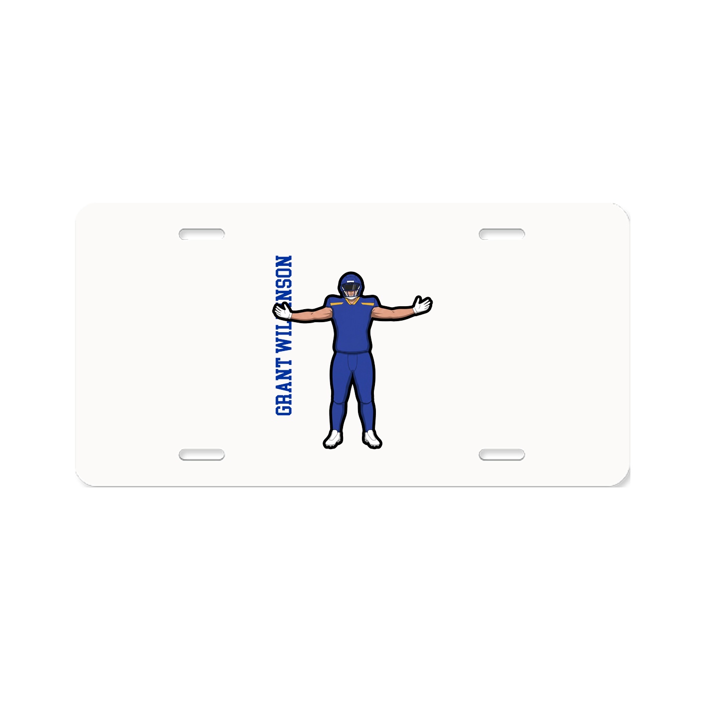 License Plate — Name Vertical in Classic