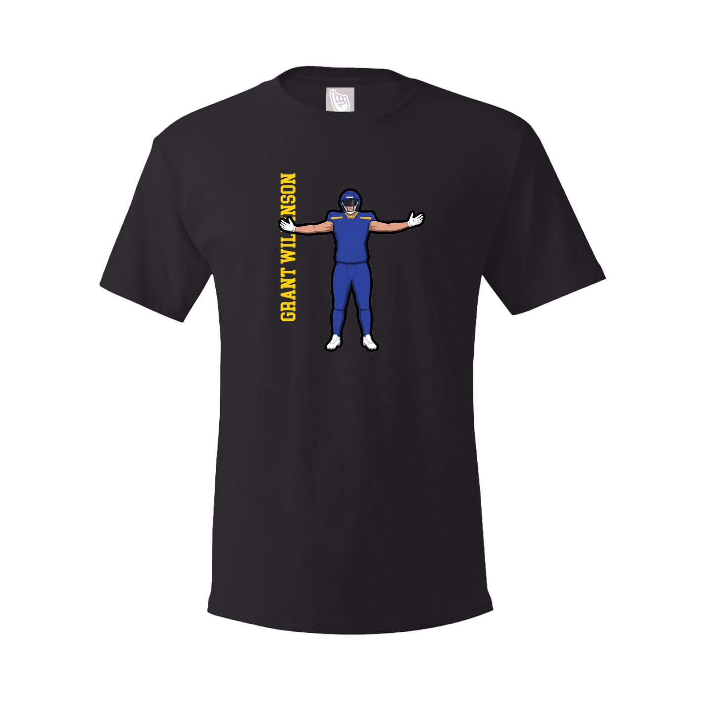 Youth Tee — Name Vertical in Black