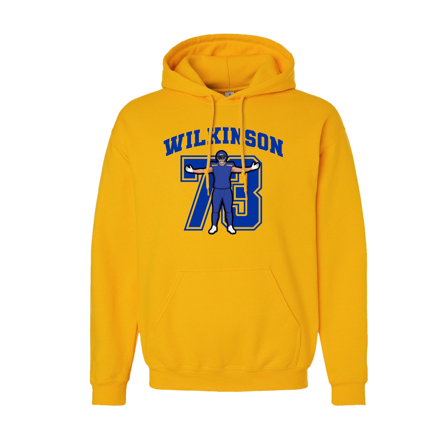 Youth Hoodie — Number in Gold