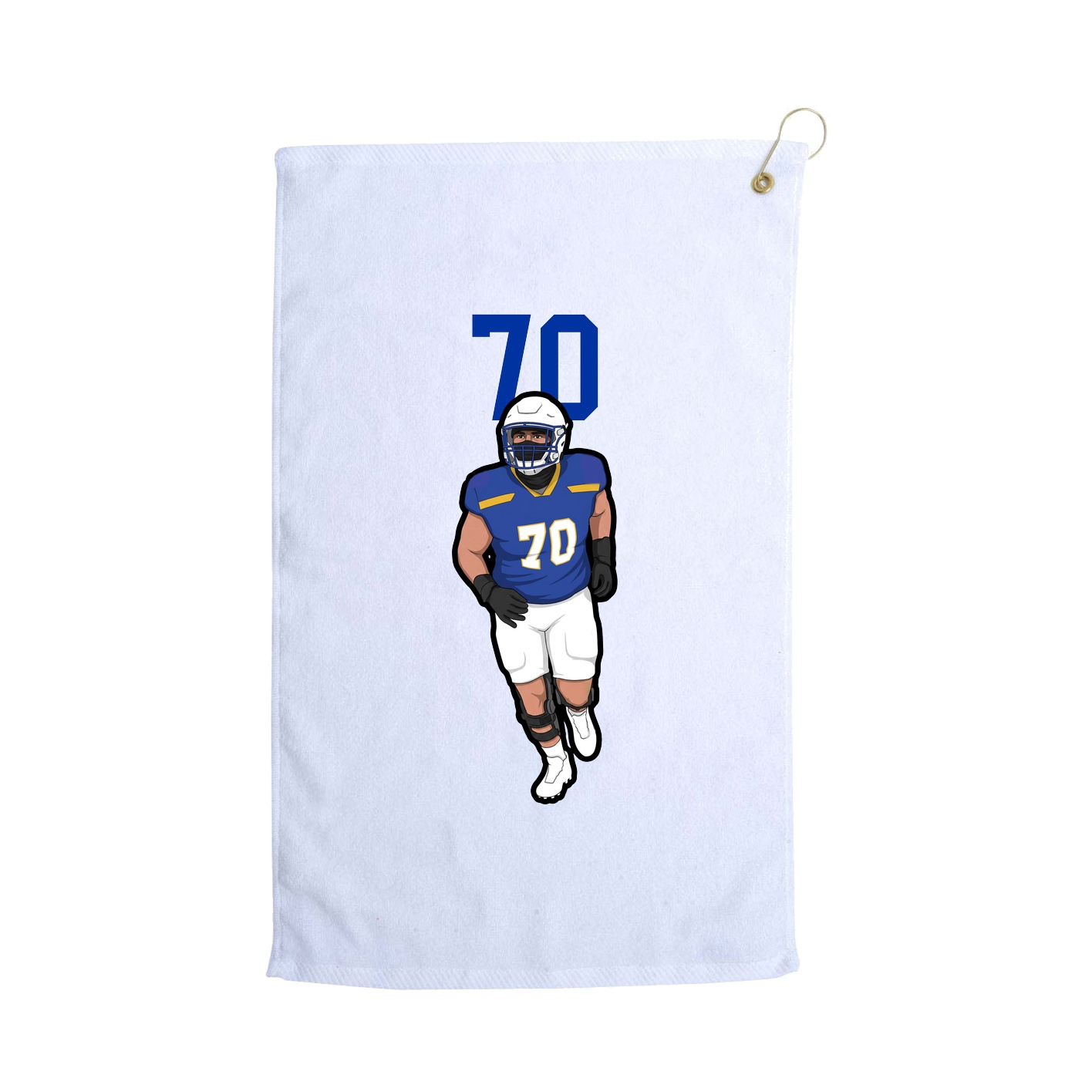 Golf Towel — Number Top in White