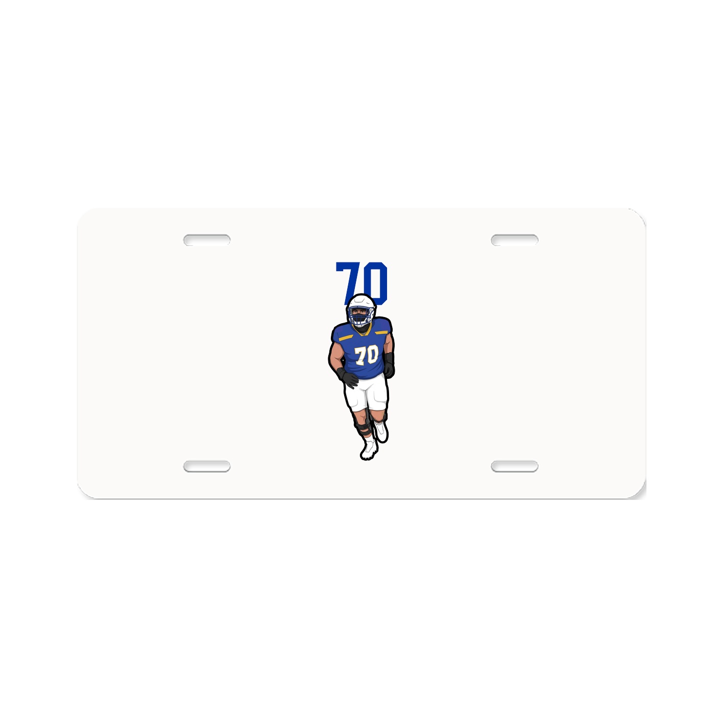 License Plate — Number Top in Classic