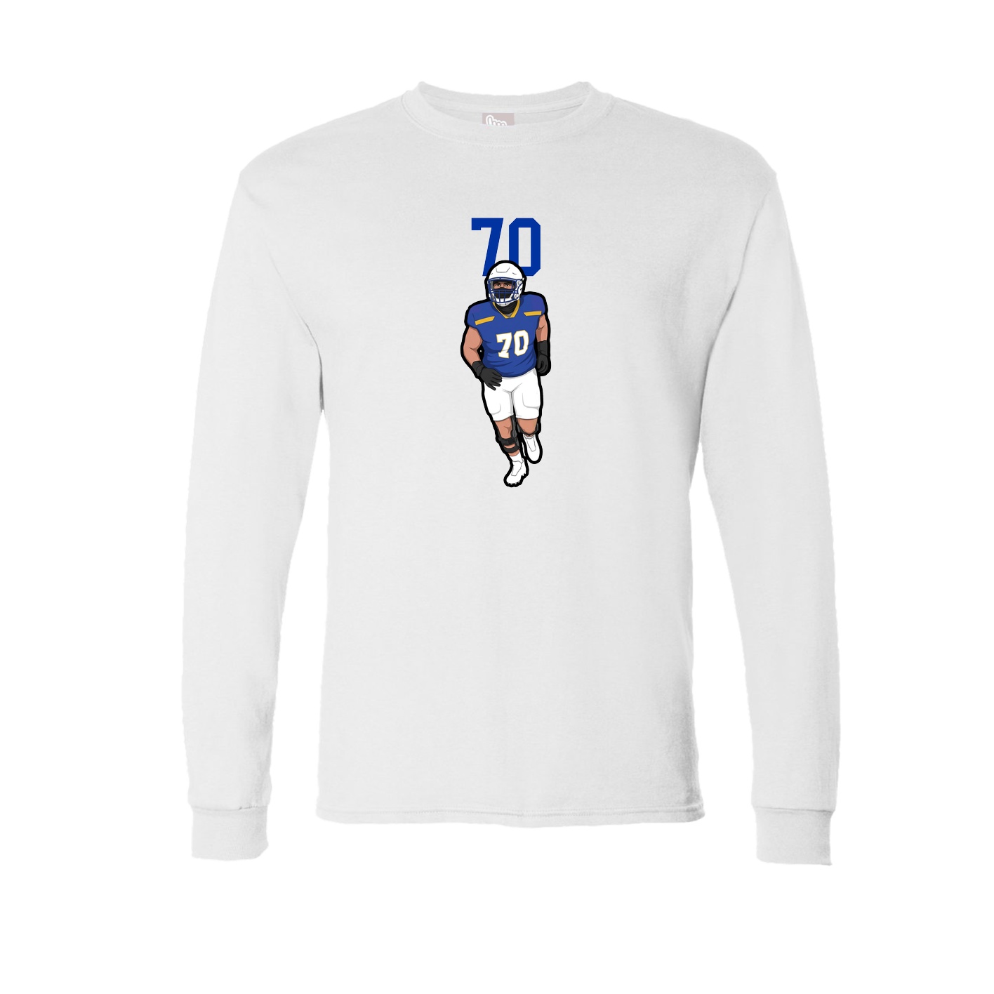 Long Sleeve Tee — Number Top in White