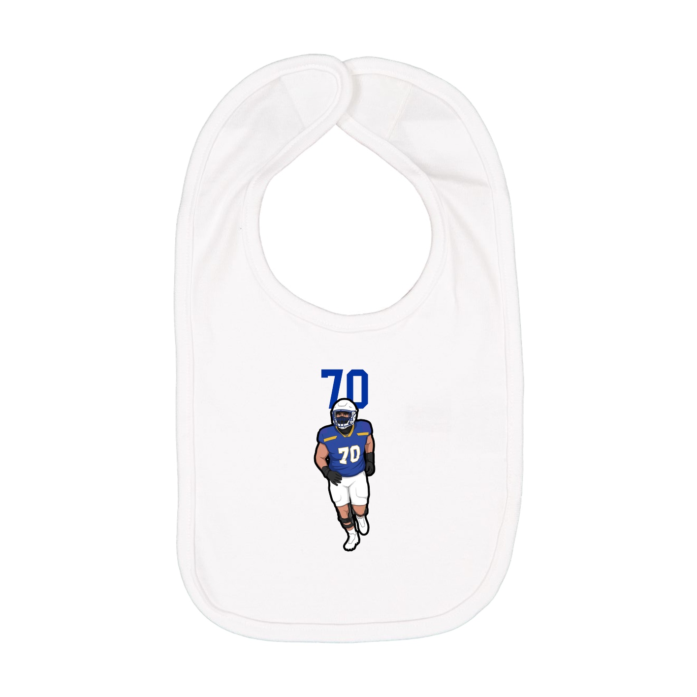 Infant Bib — Number Top in White
