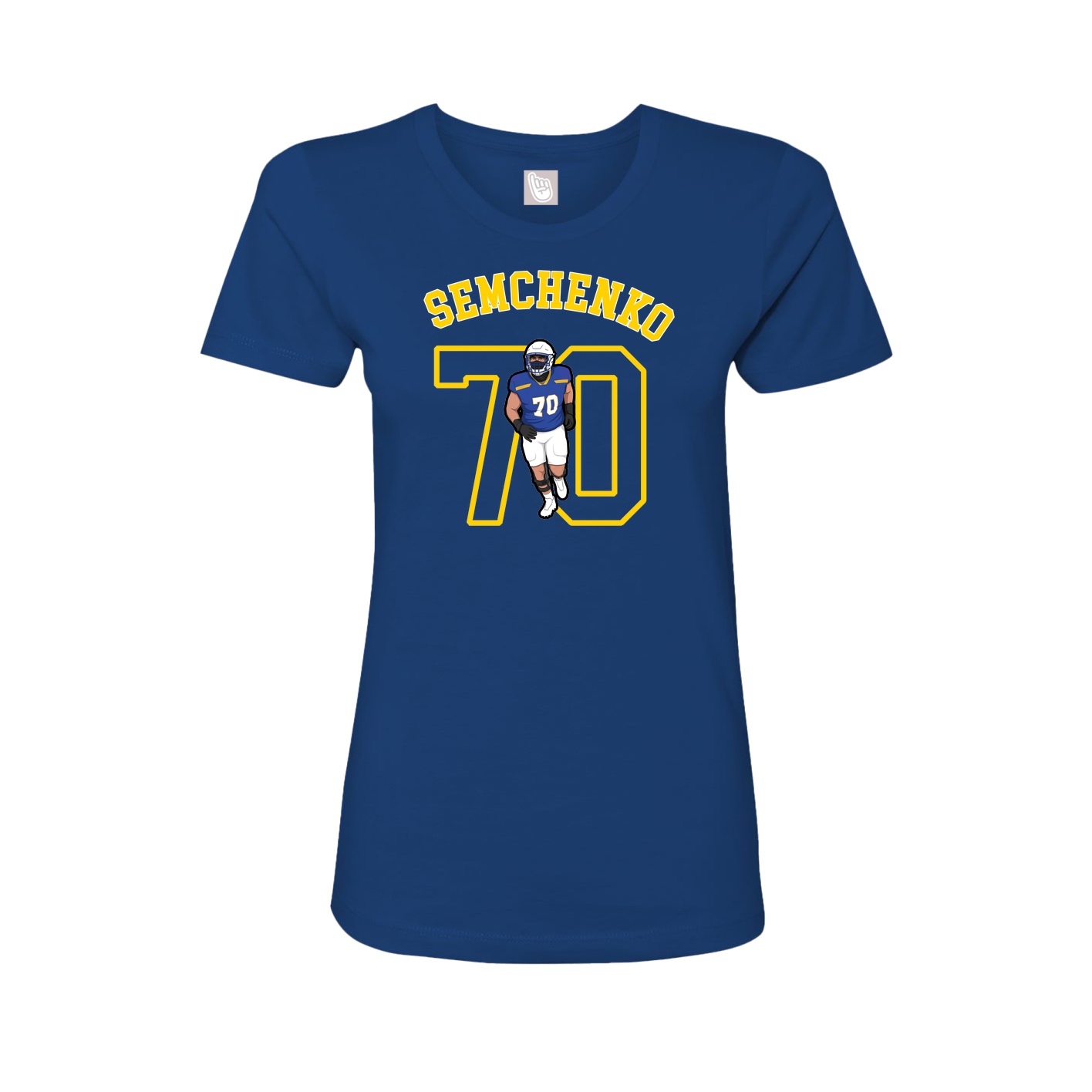Fitted Women's Tee — Shirsey Arch in Royal