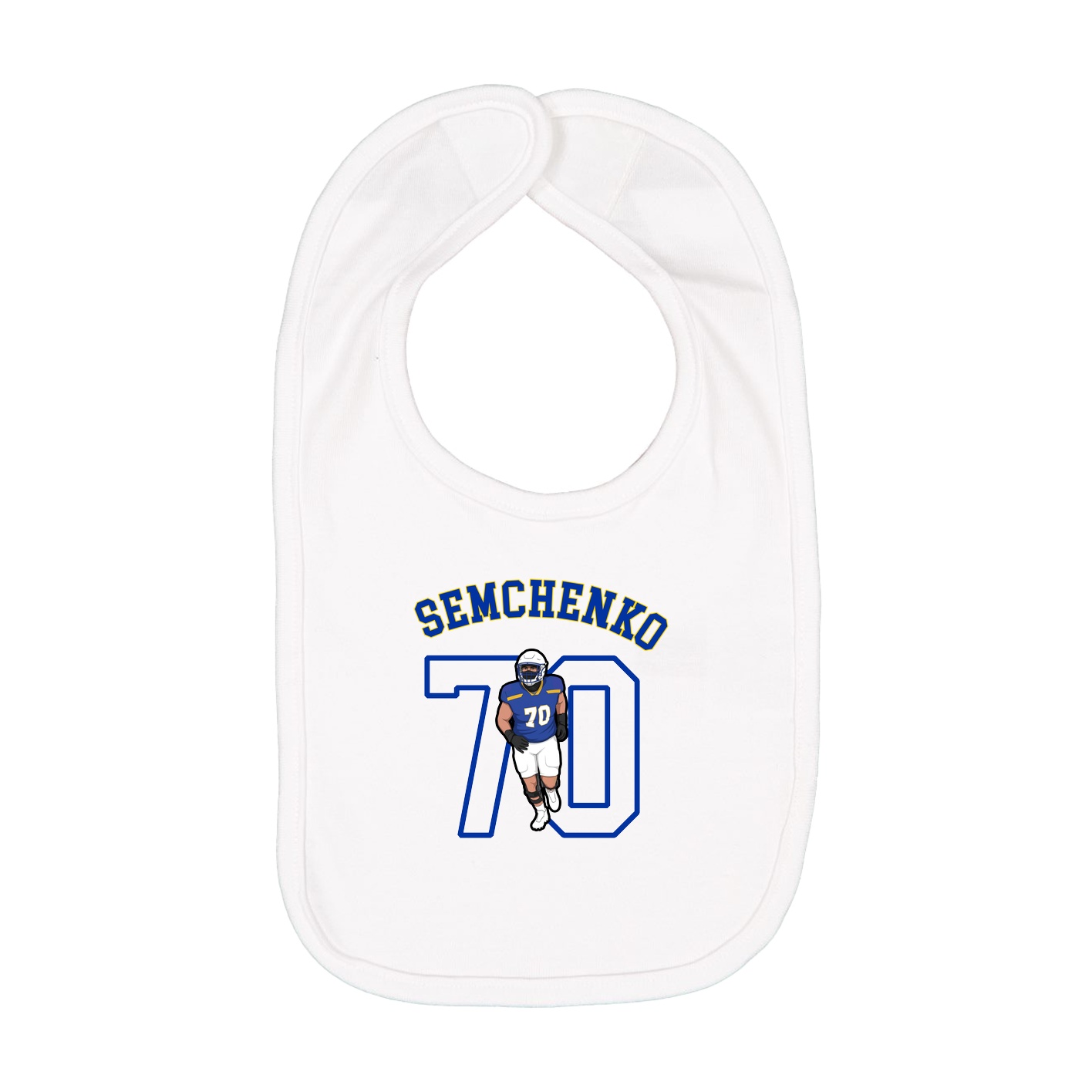Infant Bib — Shirsey Arch in White