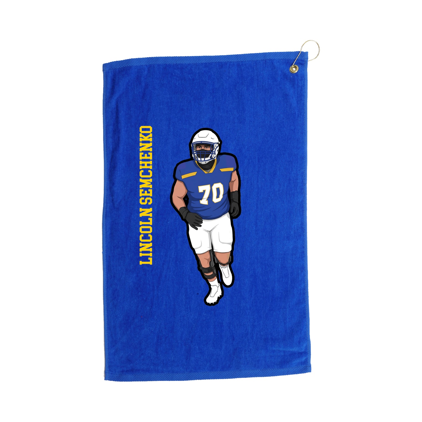 Golf Towel — Name Vertical in Royal