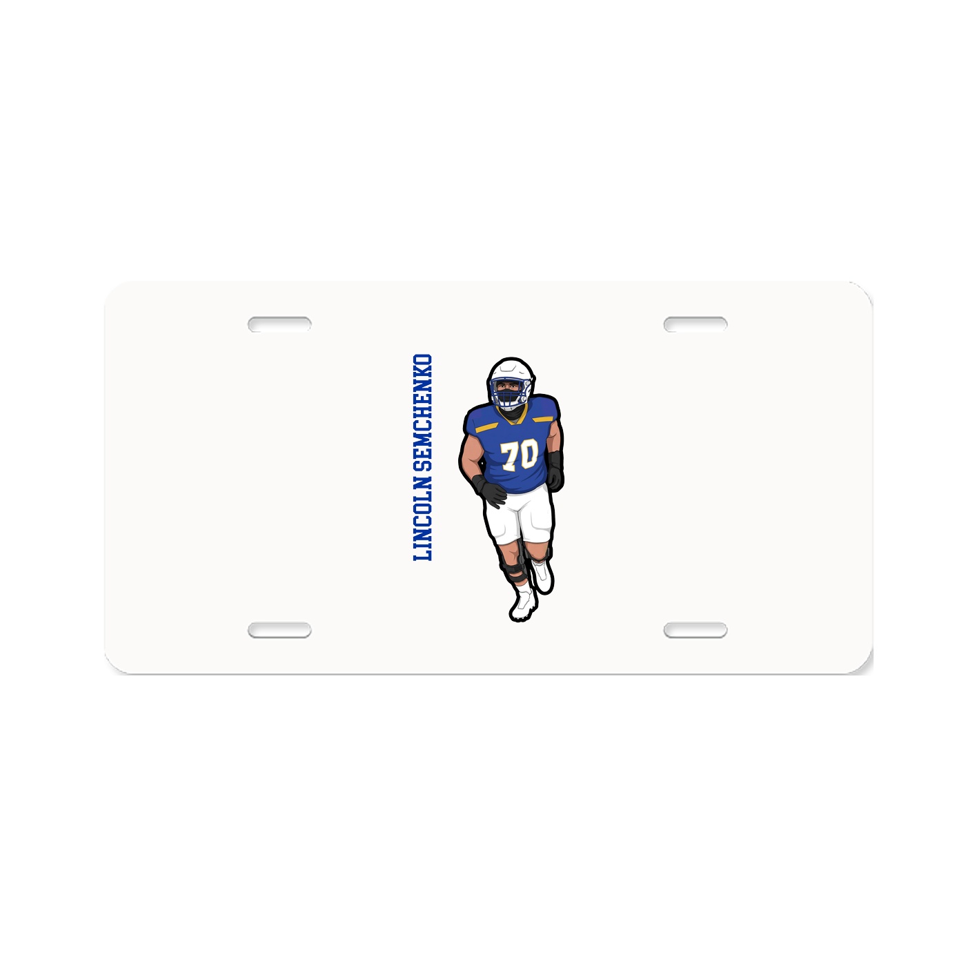 License Plate — Name Vertical in Classic
