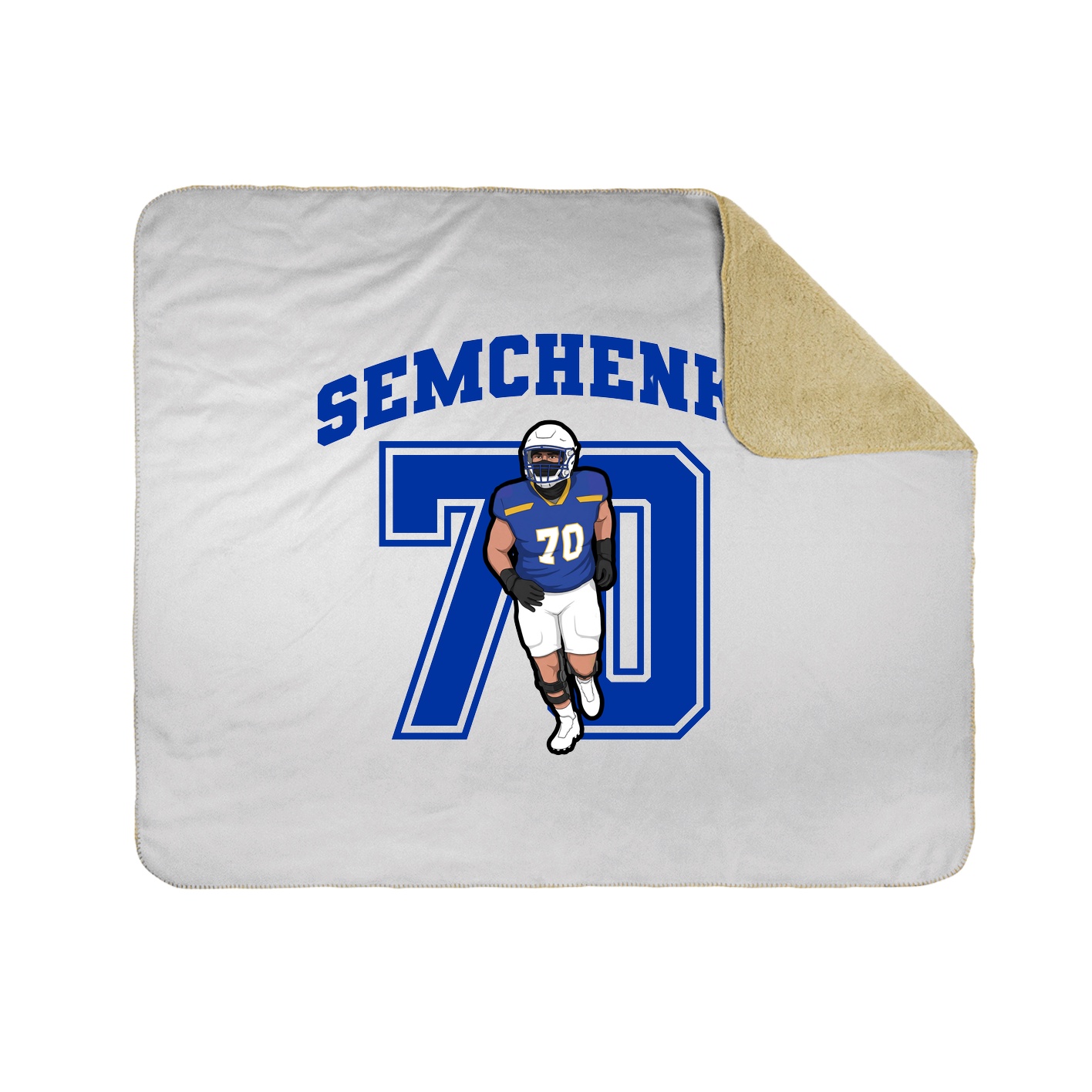 Throw Blanket — Number in White