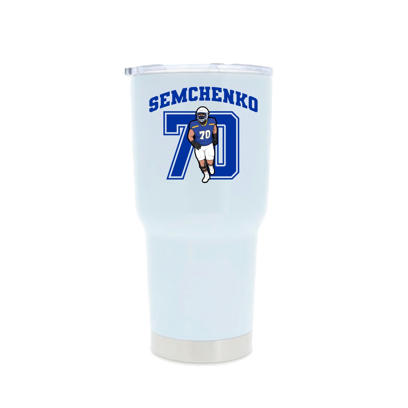 30oz Stainless Steel Tumbler — Number in White