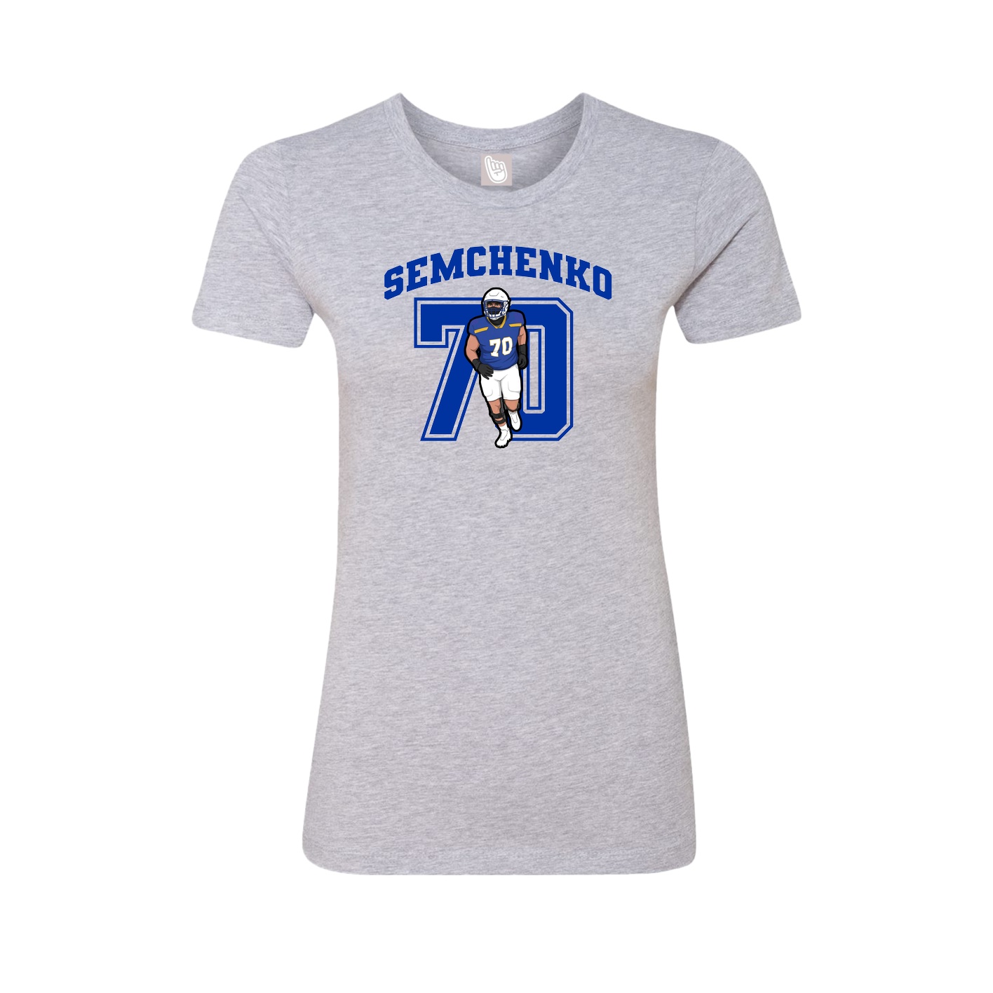 Fitted Women's Tee — Number in Grey