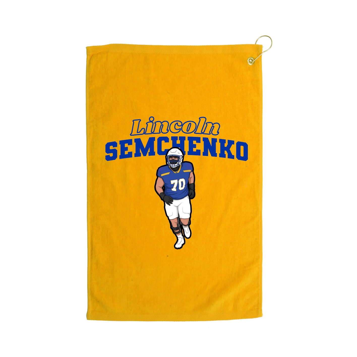 Golf Towel — Name Arch in Gold