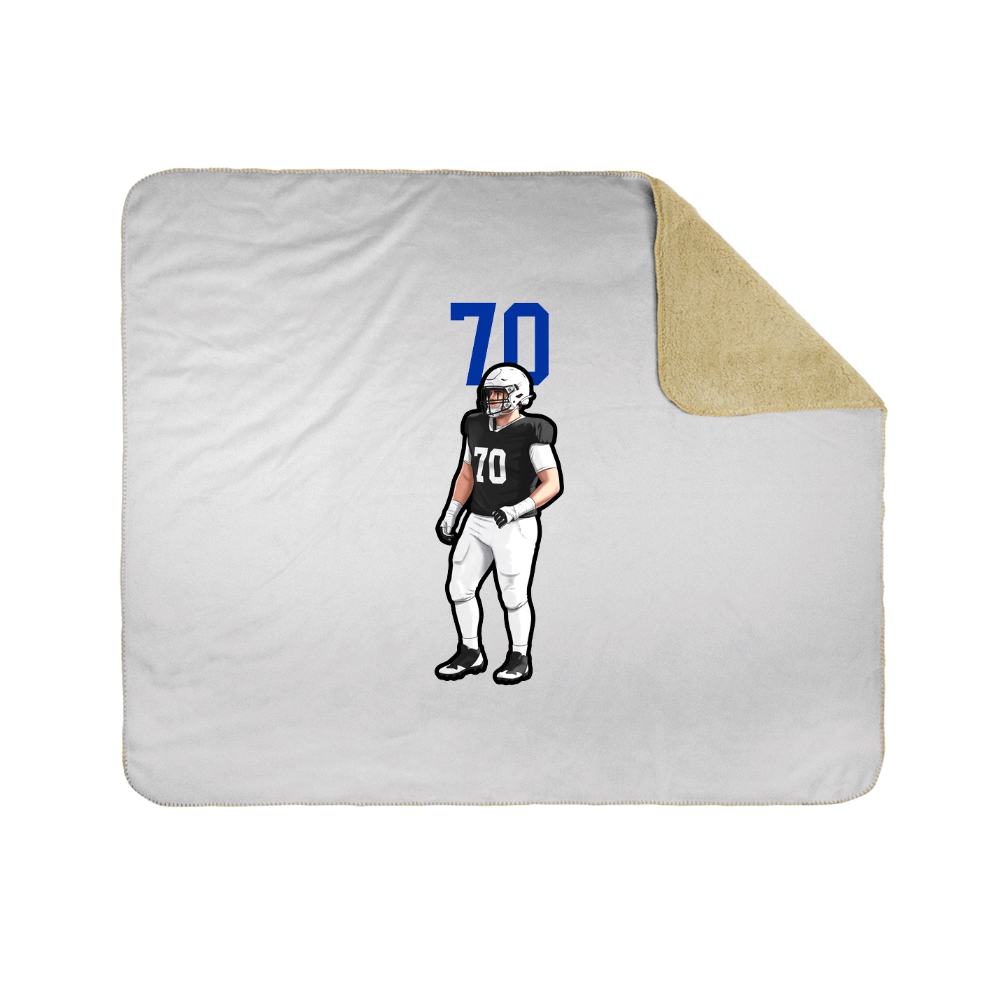 Throw Blanket — Number Top in White
