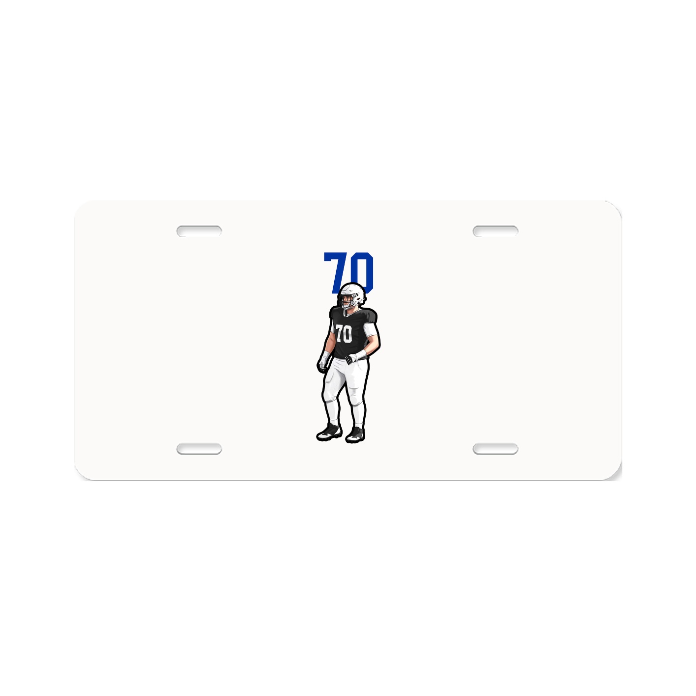 License Plate — Number Top in Classic