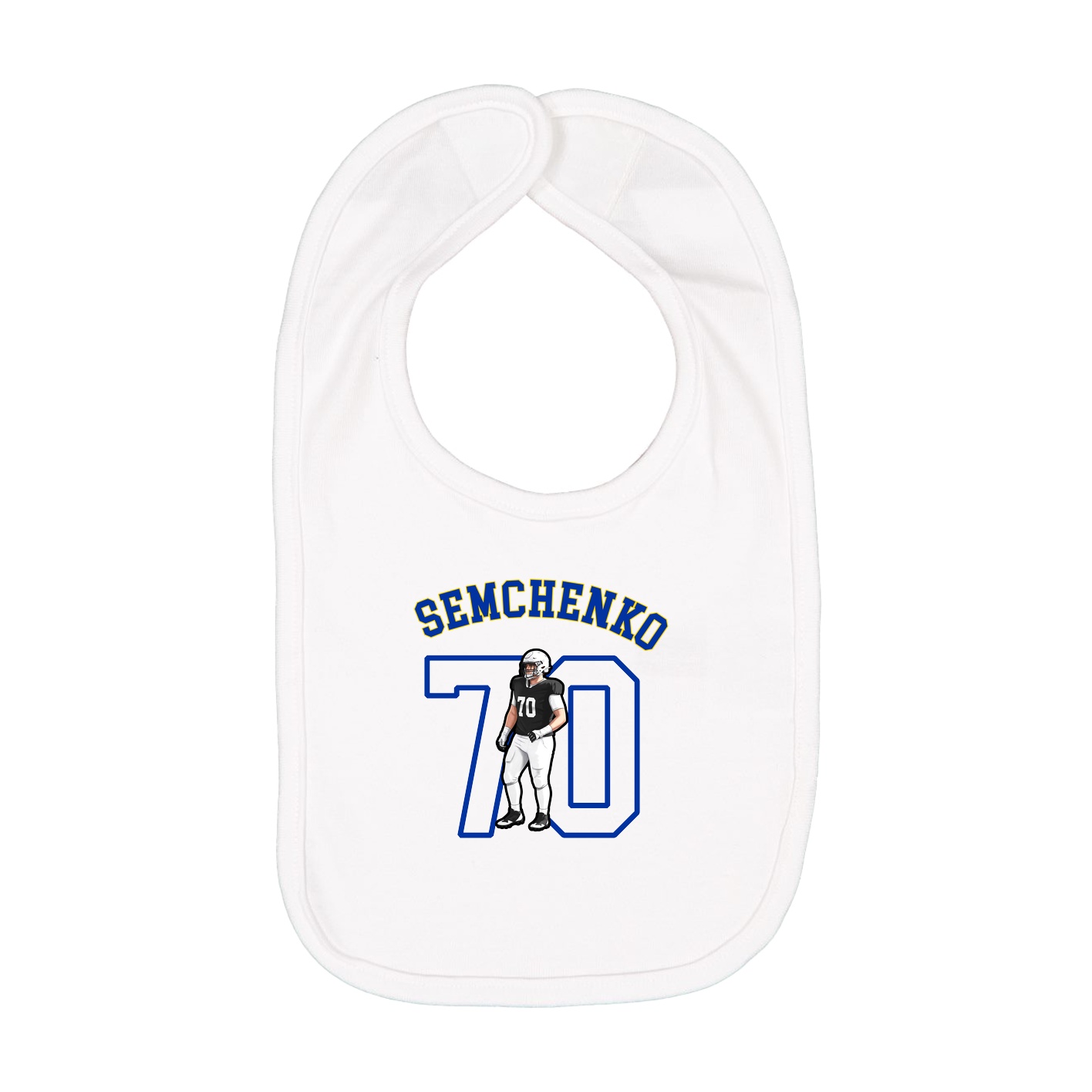 Infant Bib — Shirsey Arch in White