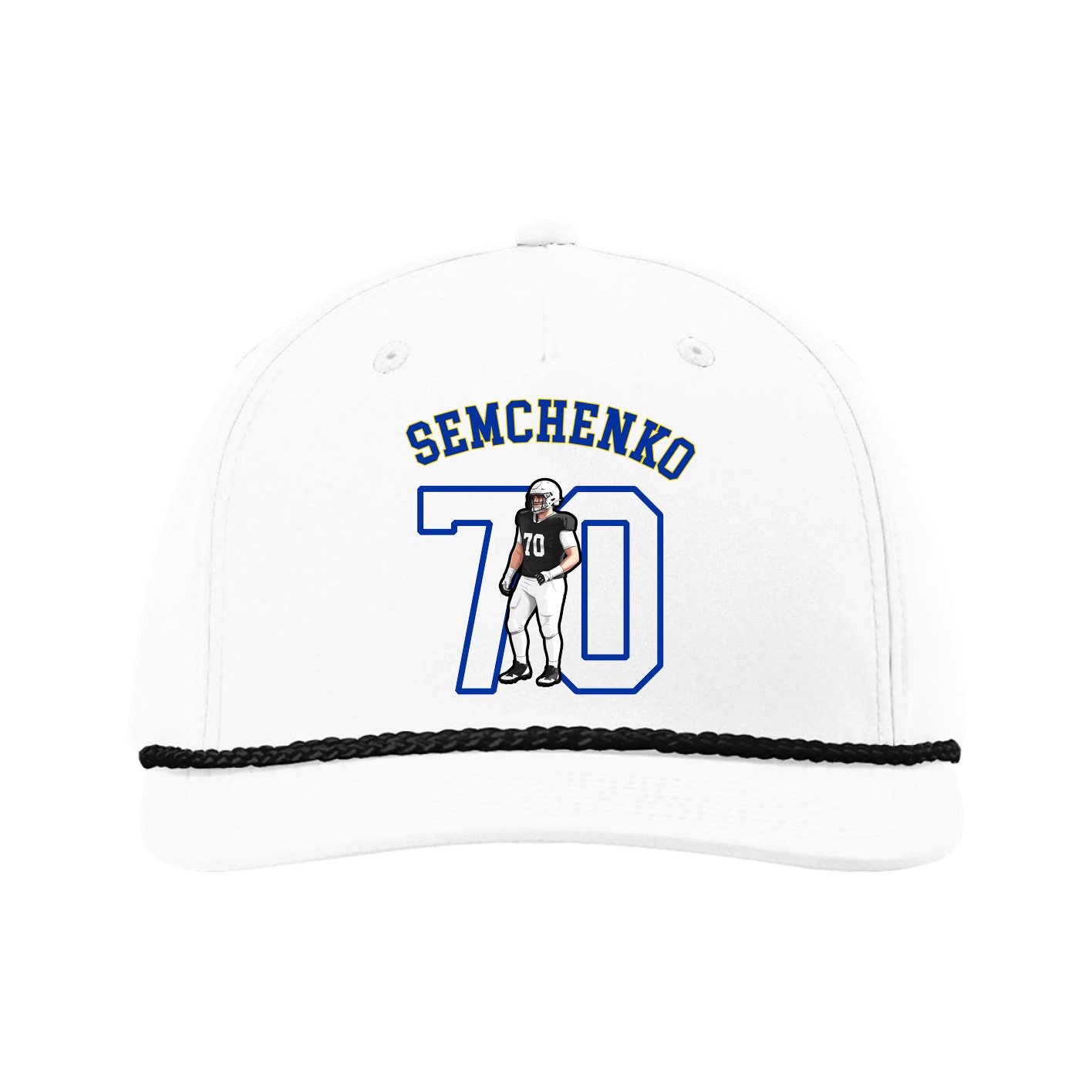 Five-Panel Classic Rope Cap — Shirsey Arch in White