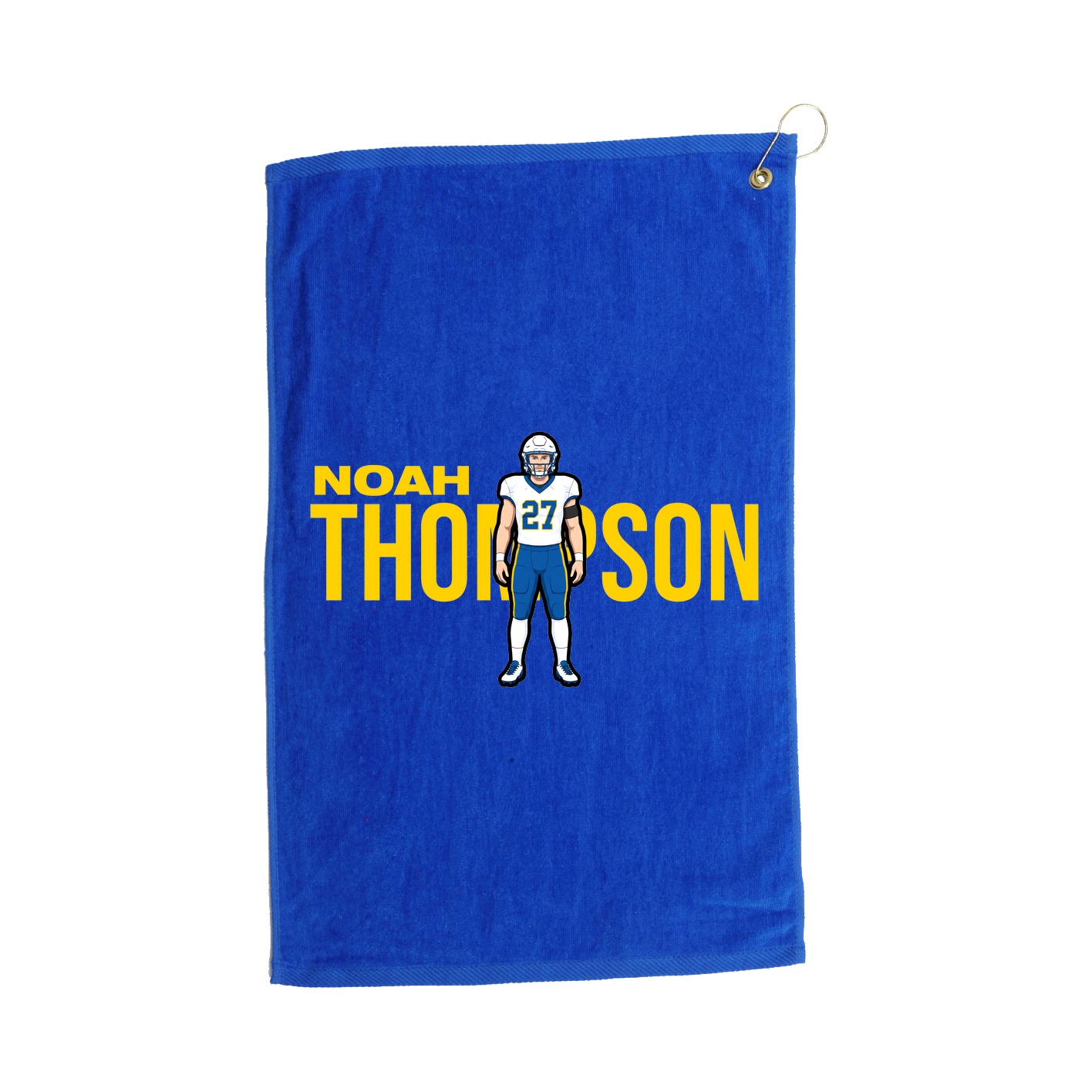 Golf Towel — Player Name in Royal