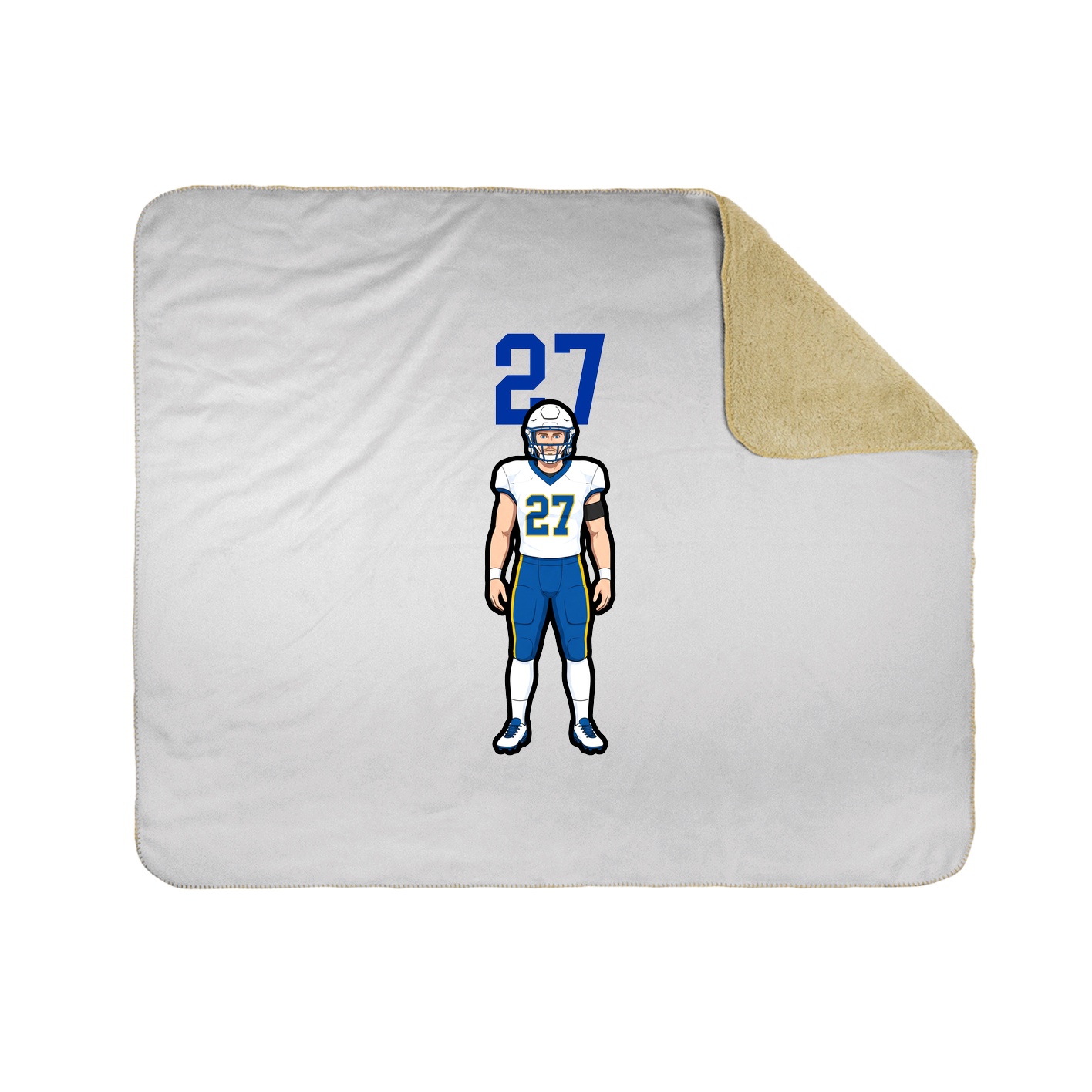 Throw Blanket — Number Top in White