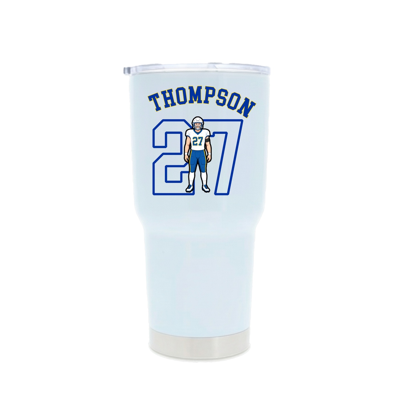 30oz Stainless Steel Tumbler — Shirsey Arch in White
