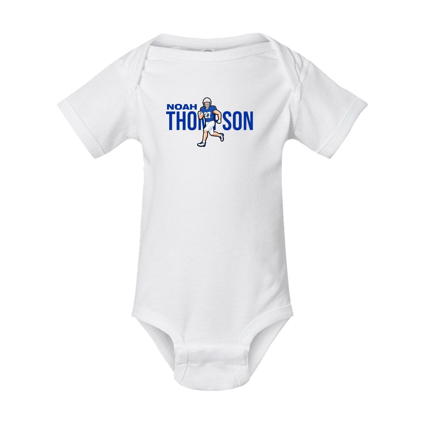Baby Onesie — Player Name in White