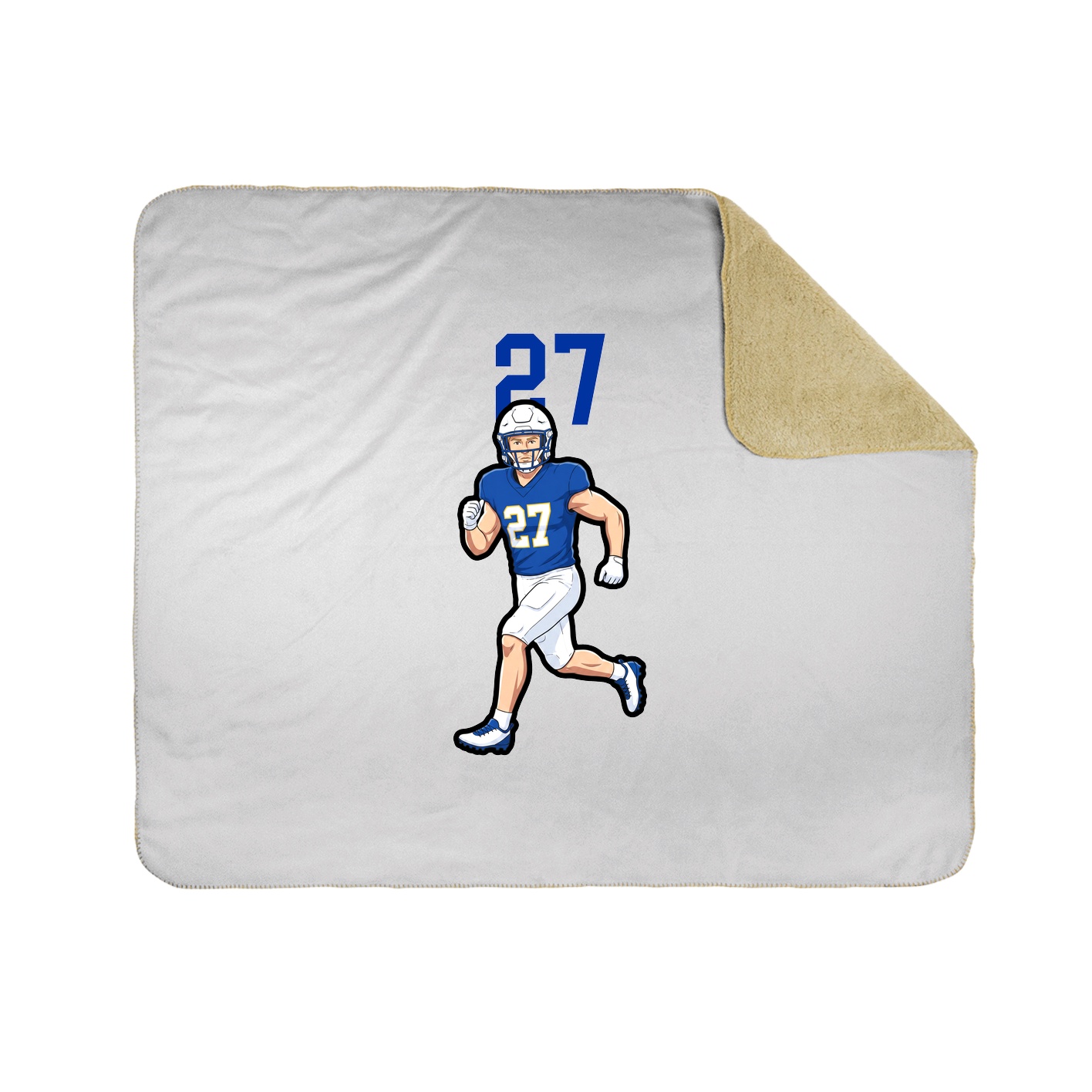 Throw Blanket — Number Top in White