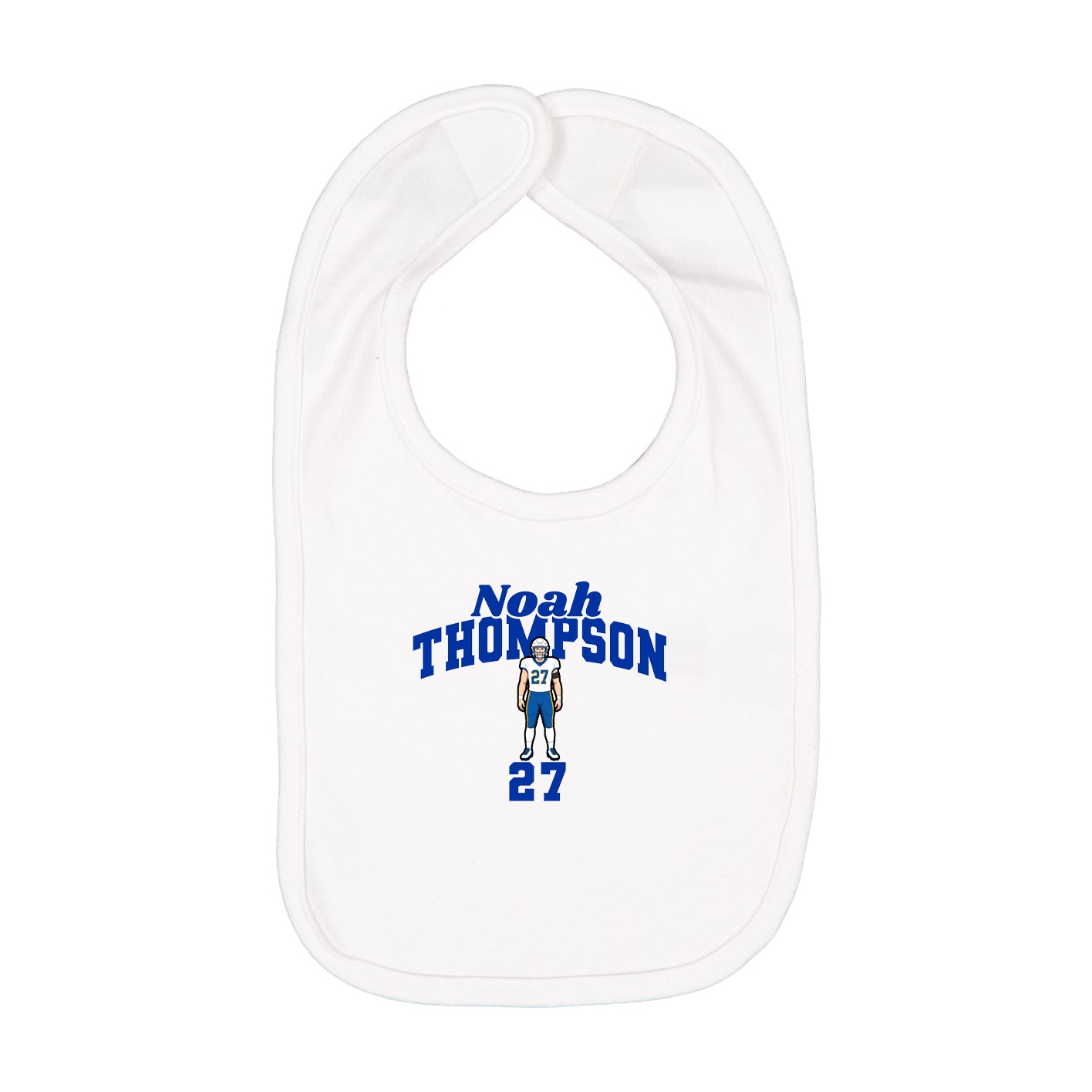 Infant Bib — Signature Arch in White