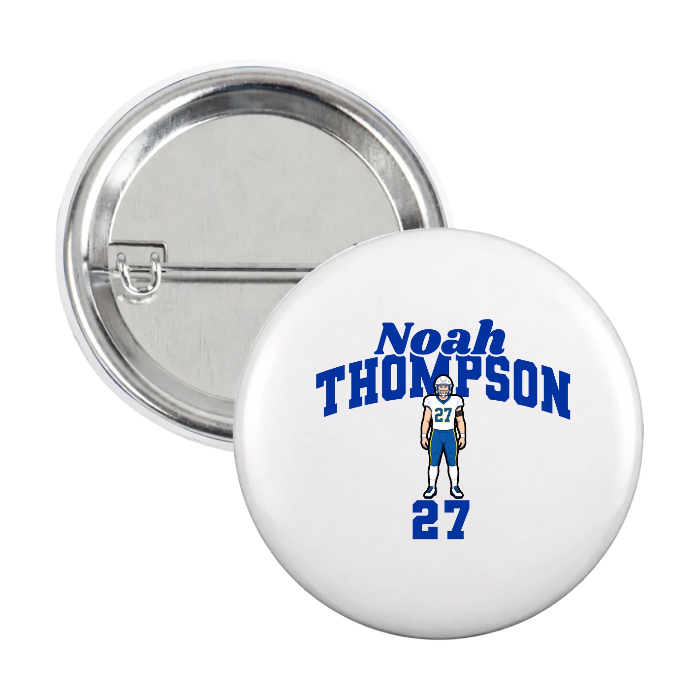 Game Day Button — Signature Arch in White