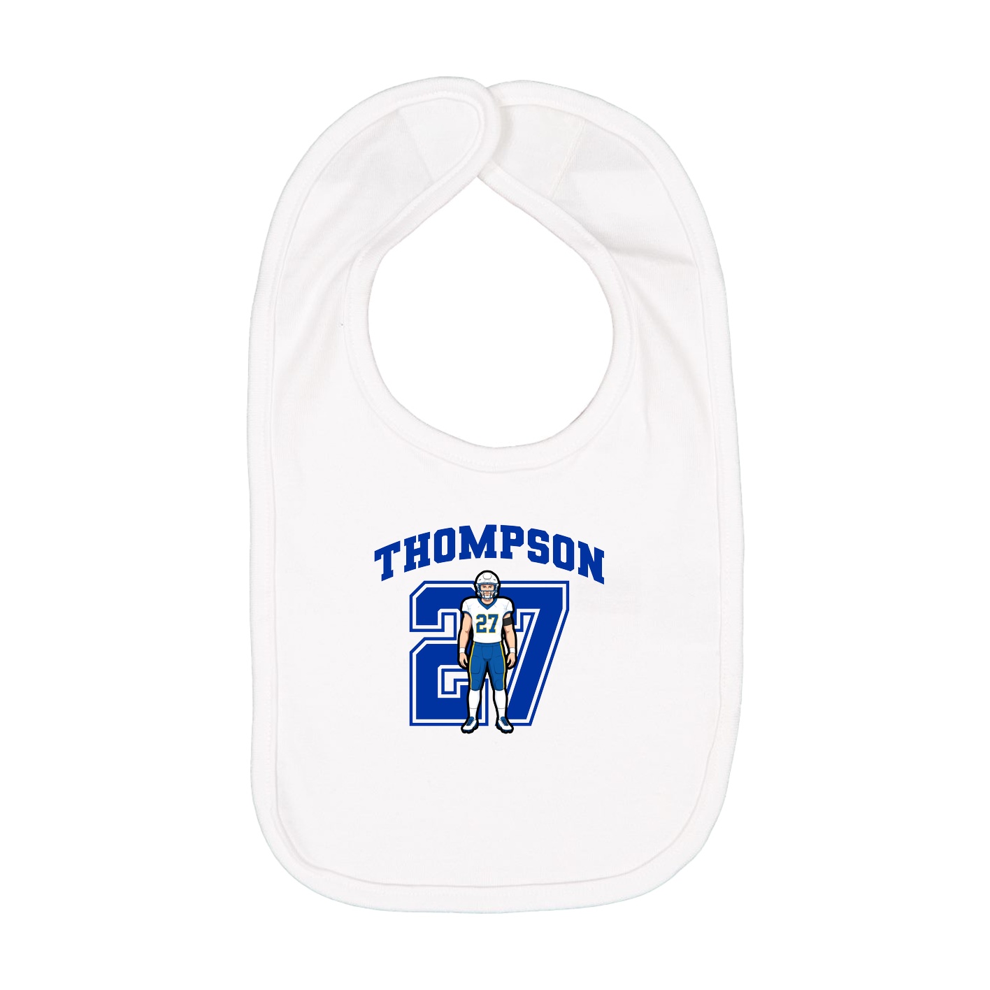 Infant Bib — Number in White