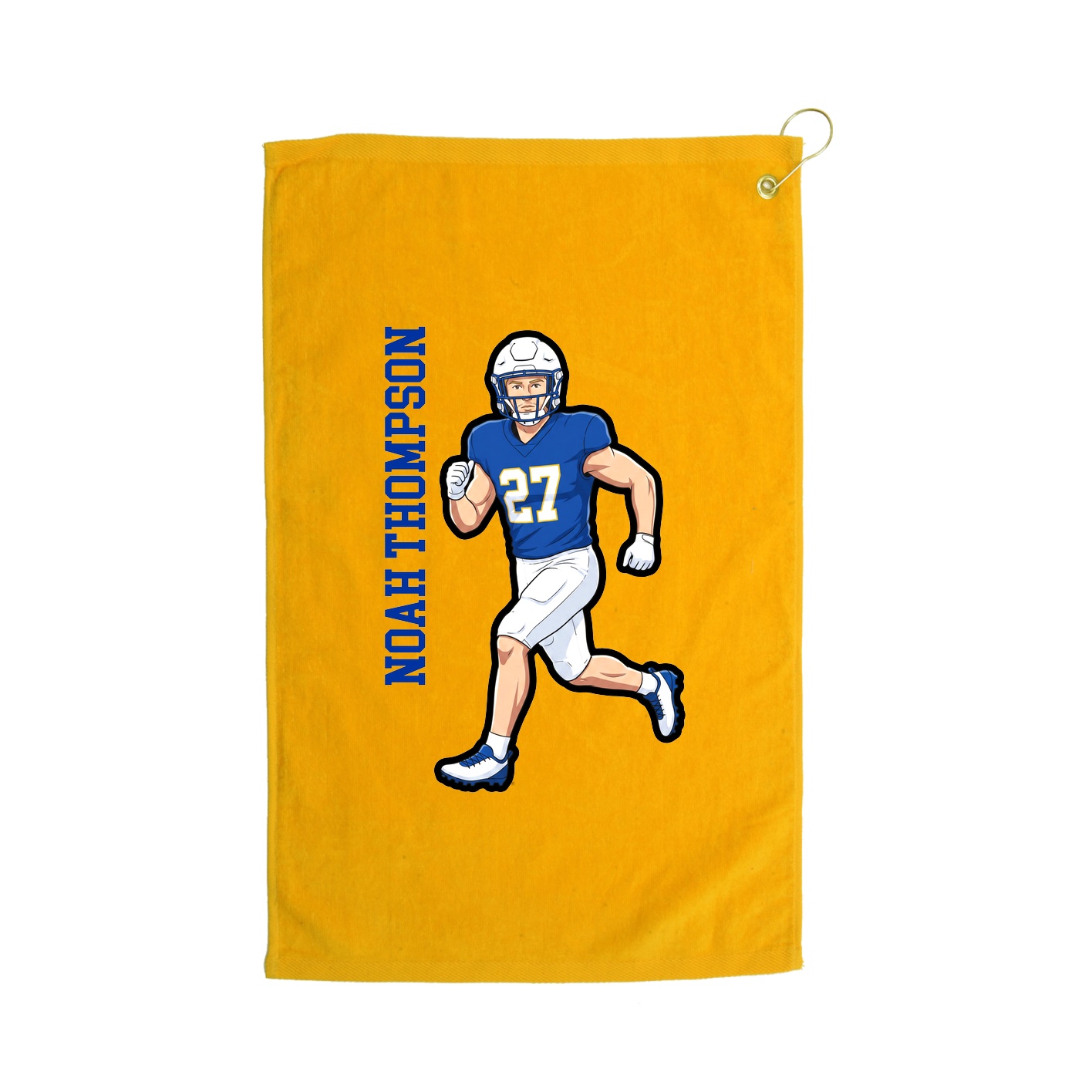 Golf Towel — Name Vertical in Gold