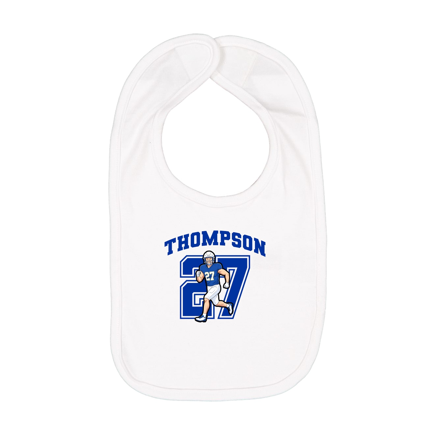 Infant Bib — Number in White