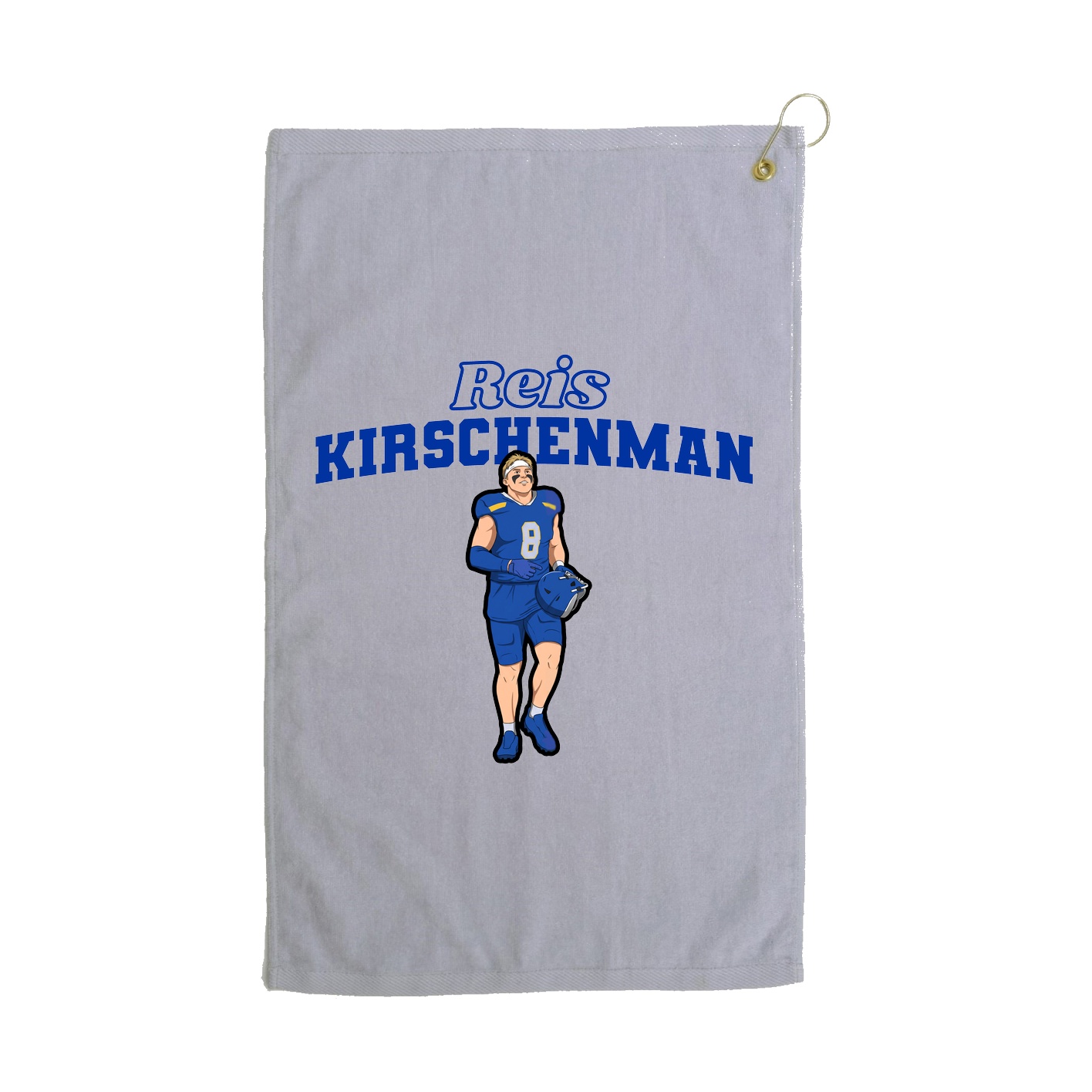 Golf Towel — Name Arch in Grey