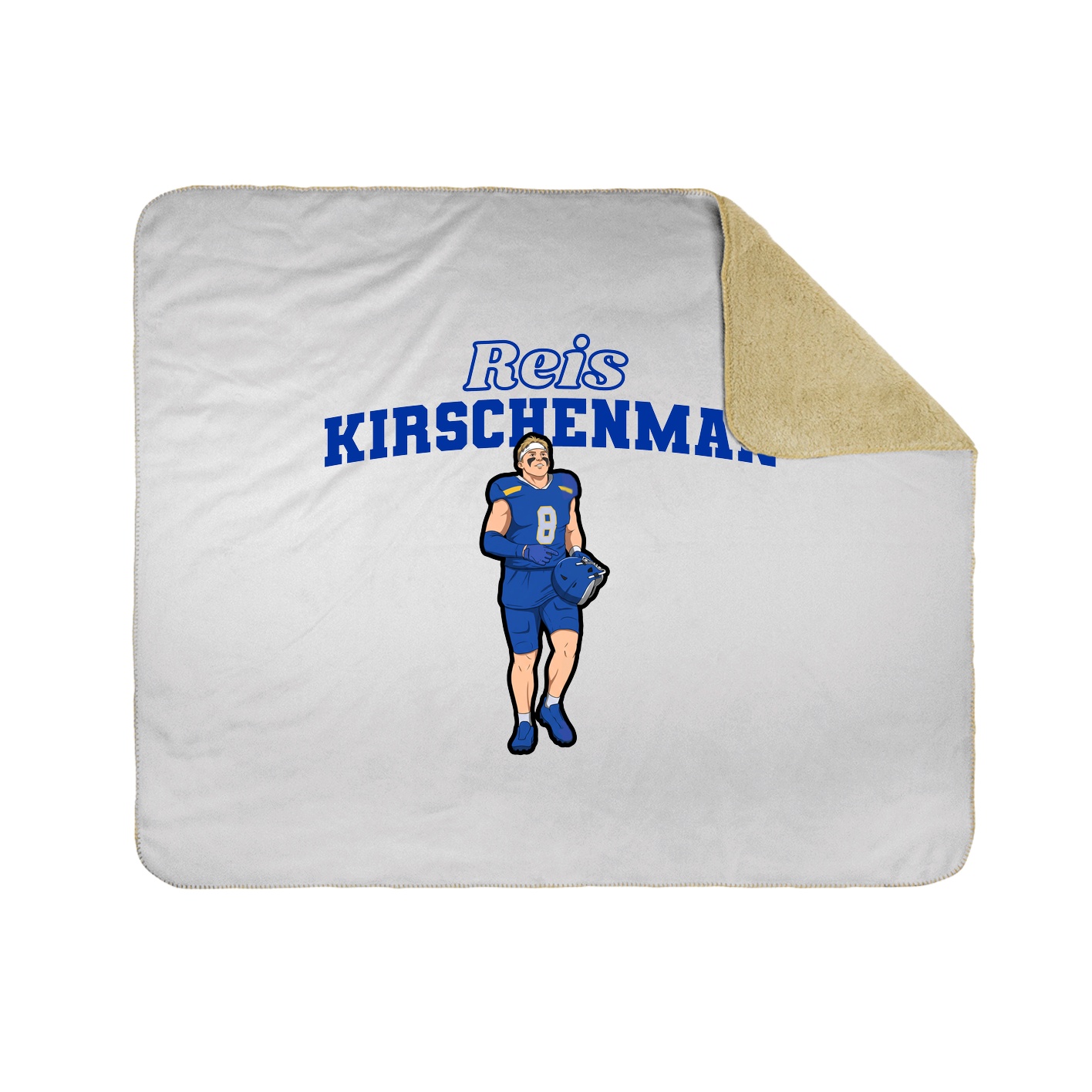 Throw Blanket — Name Arch in White