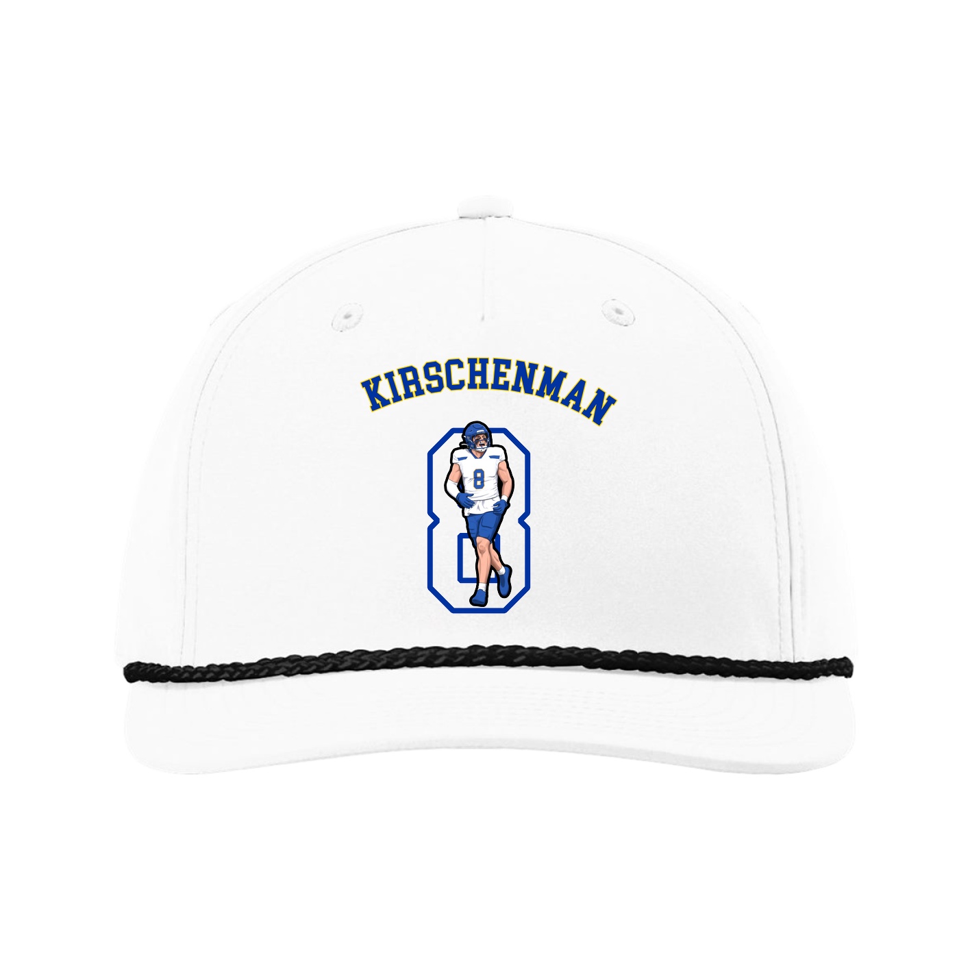 Five-Panel Classic Rope Cap — Shirsey Arch in White