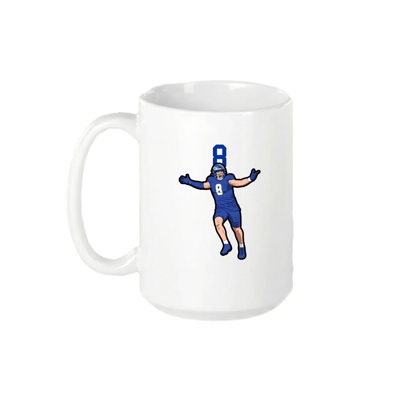 15oz Coffee Mug — Number Top in White