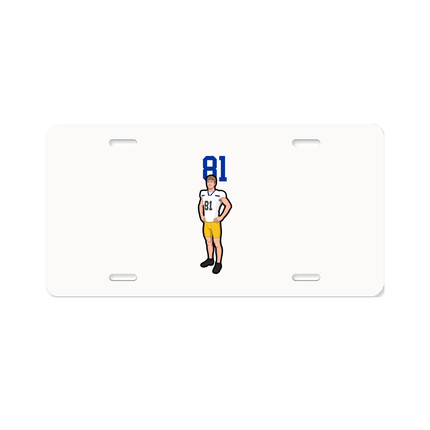 License Plate — Number Top in Classic