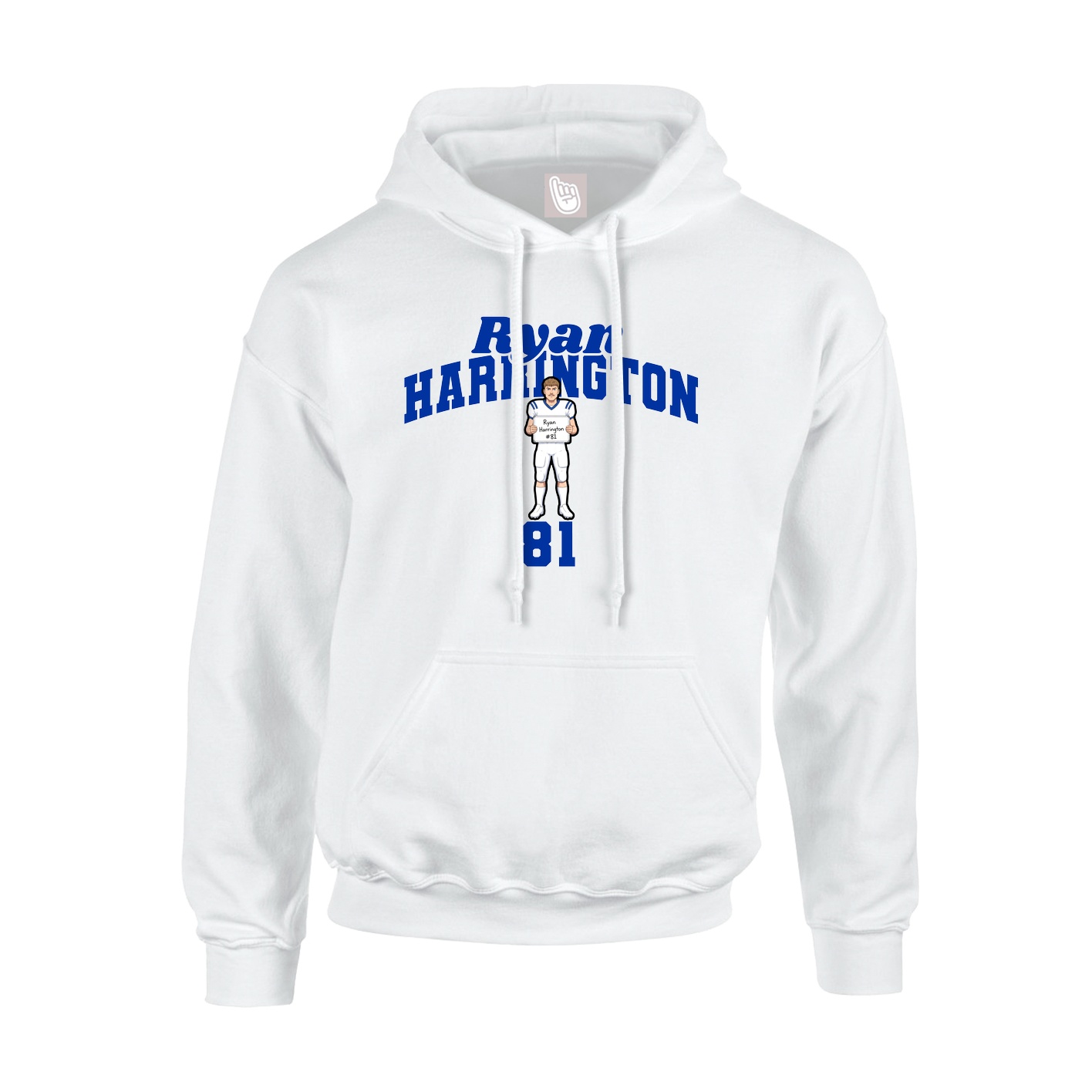 Youth Hoodie — Signature Arch in White