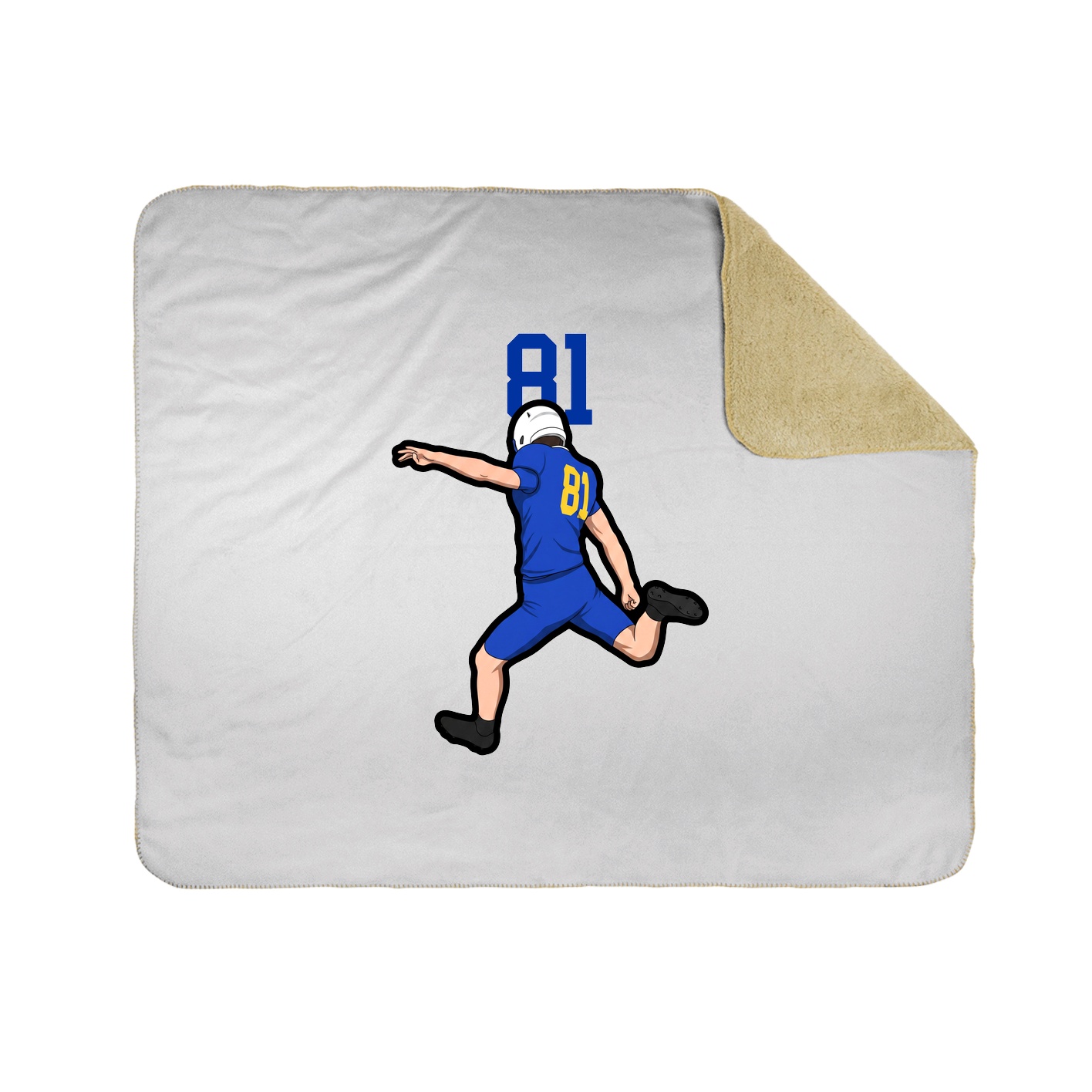 Throw Blanket — Number Top in White
