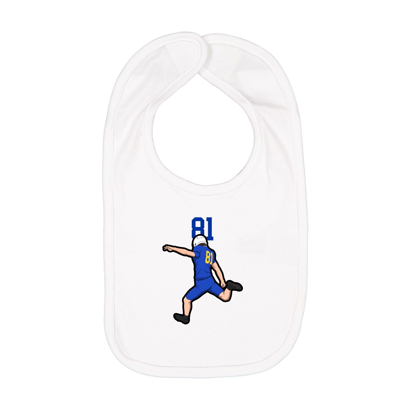 Infant Bib — Number Top in White