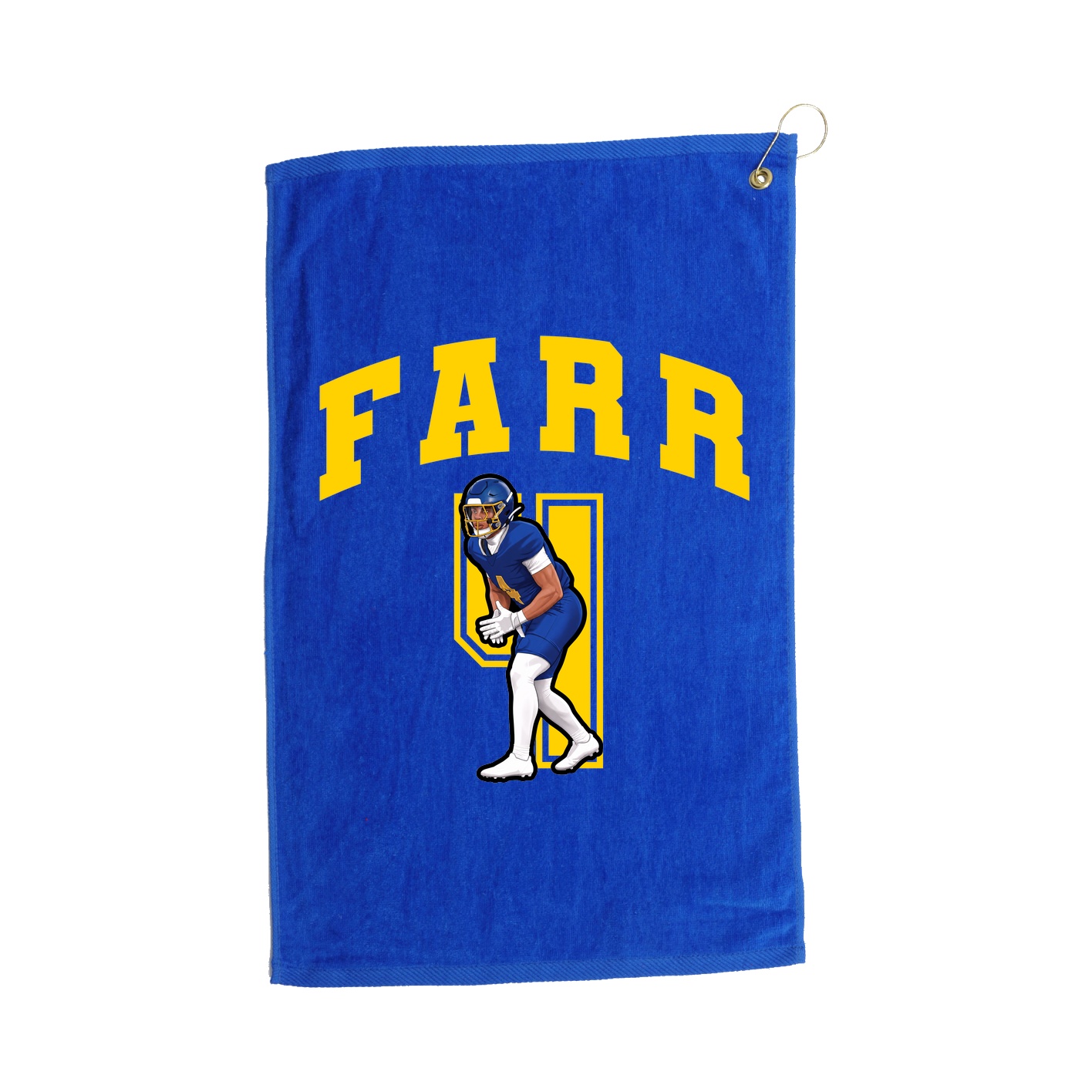 Golf Towel — Number in Royal