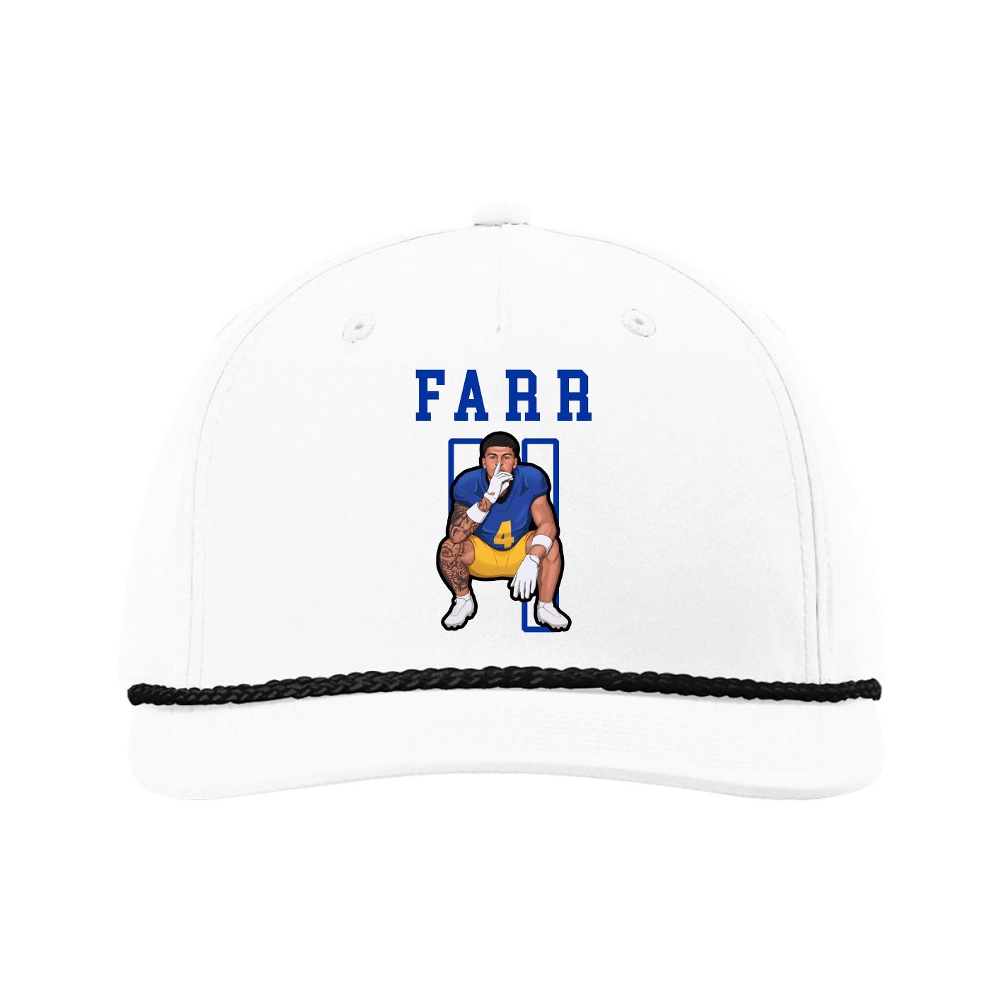 Five-Panel Classic Rope Cap — Shirsey in White