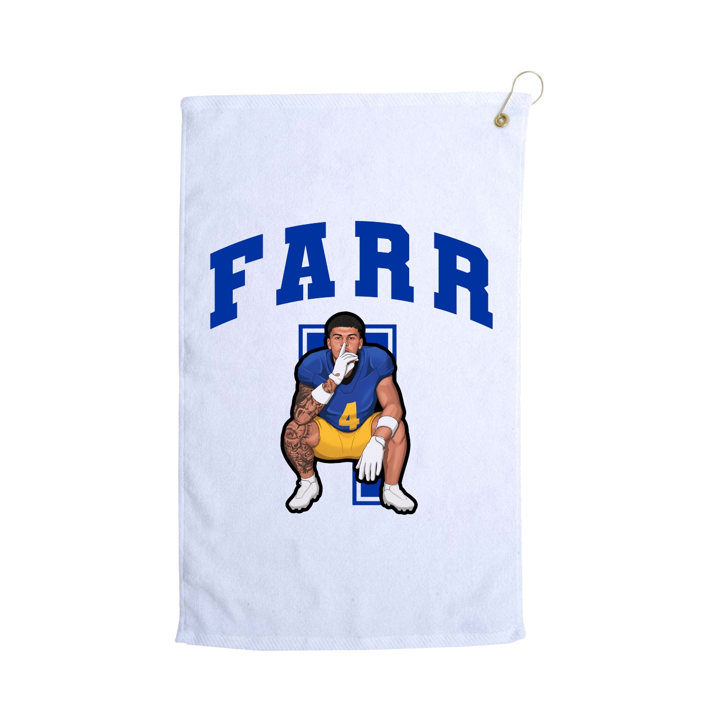Golf Towel — Number in White