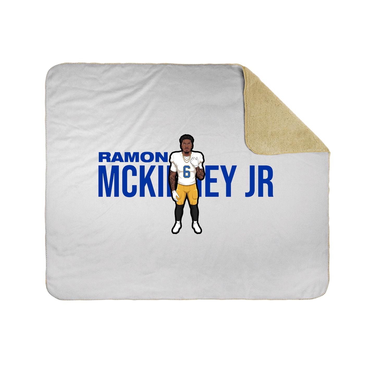 Throw Blanket — Player Name in White