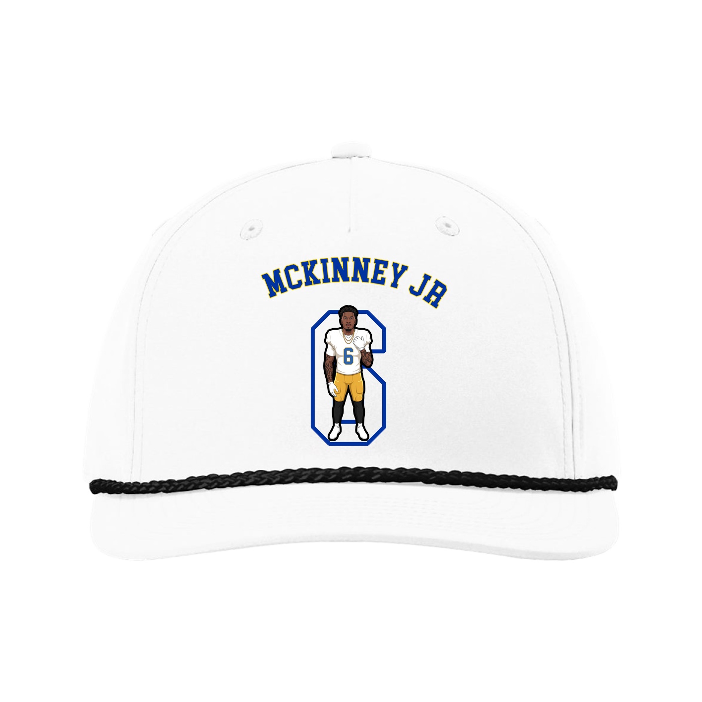 Five-Panel Classic Rope Cap — Shirsey Arch in White