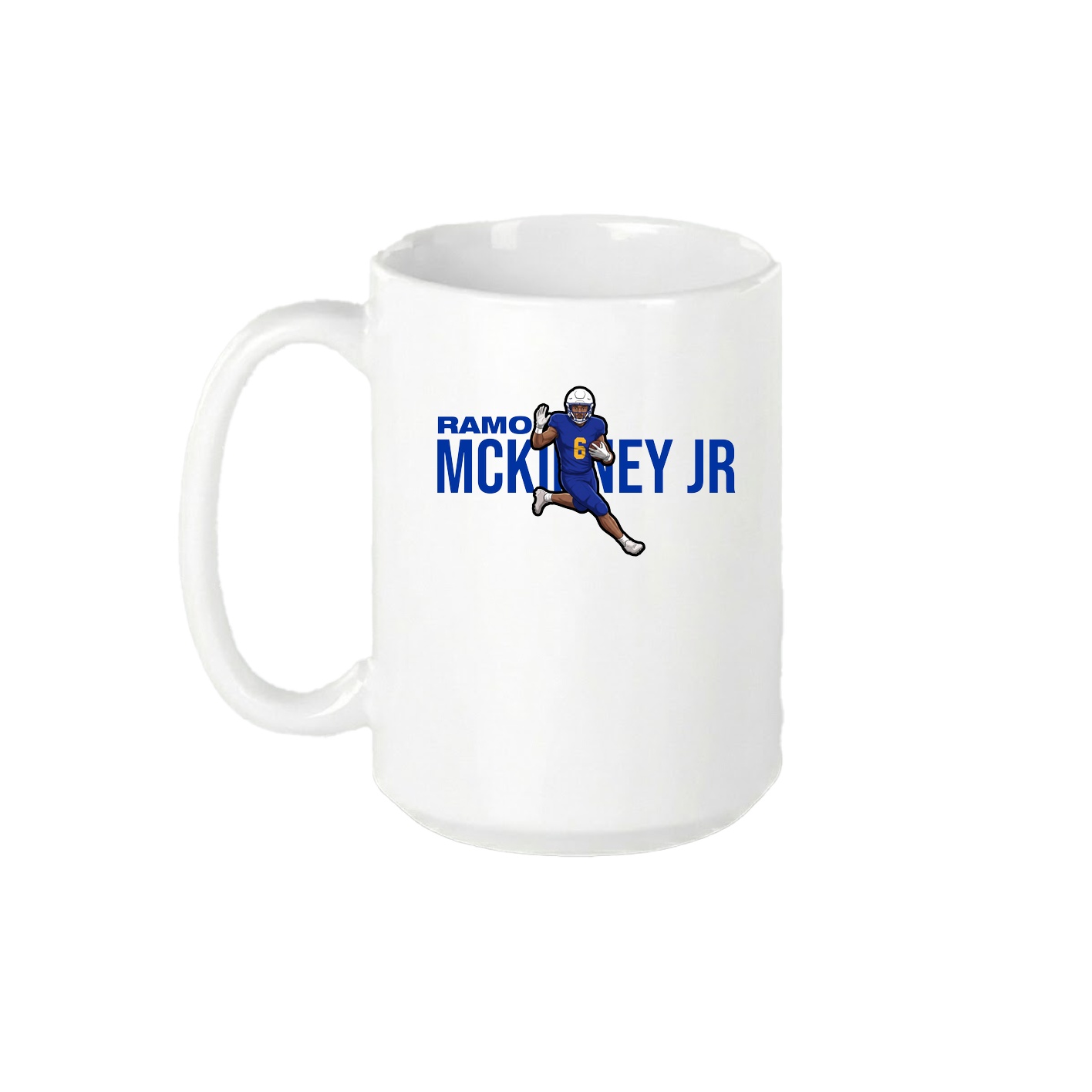 15oz Coffee Mug — Player Name in White