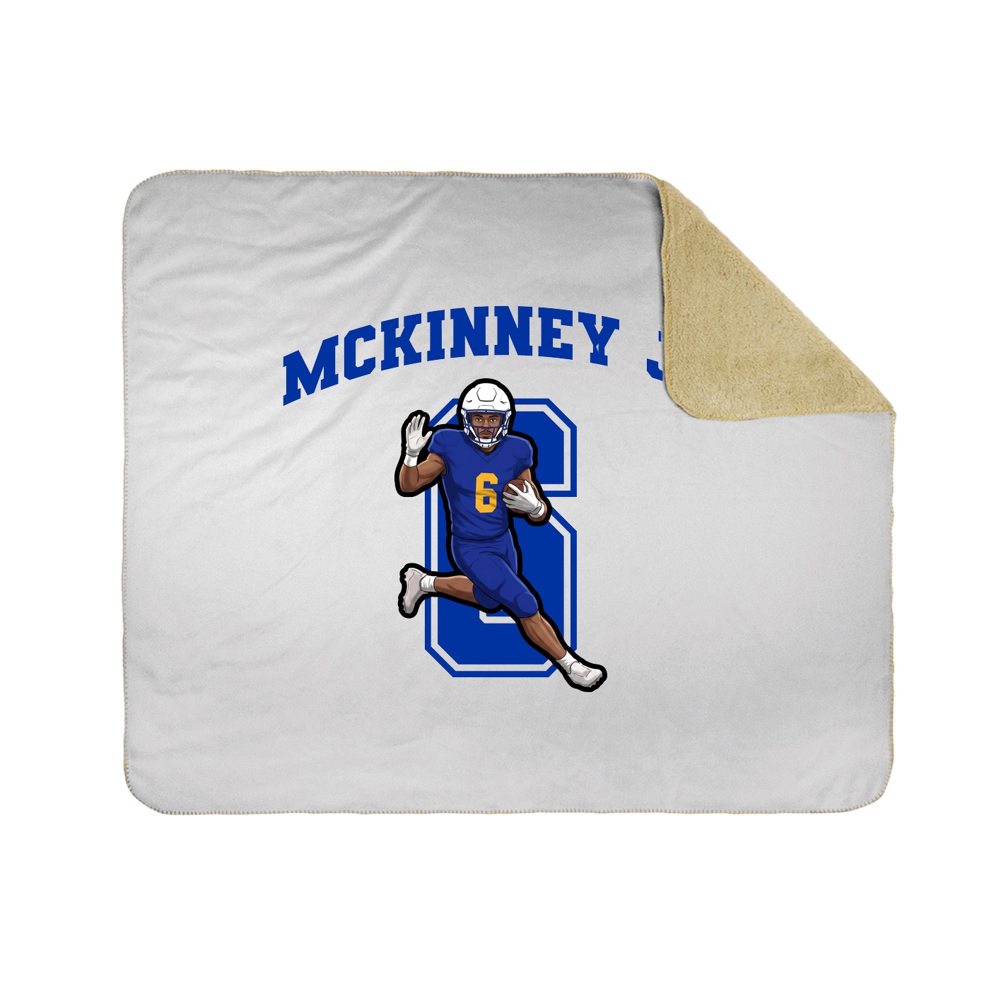 Throw Blanket — Number in White