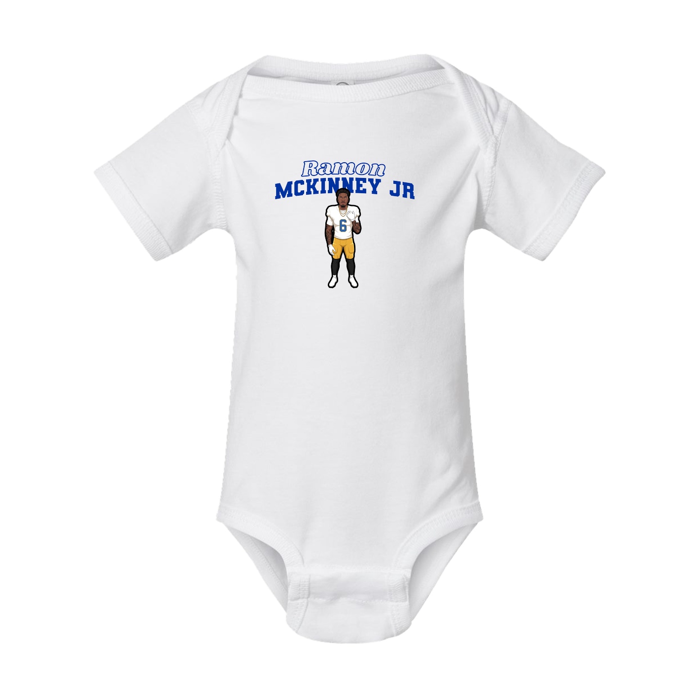 Baby Onesie — Name Arch in White