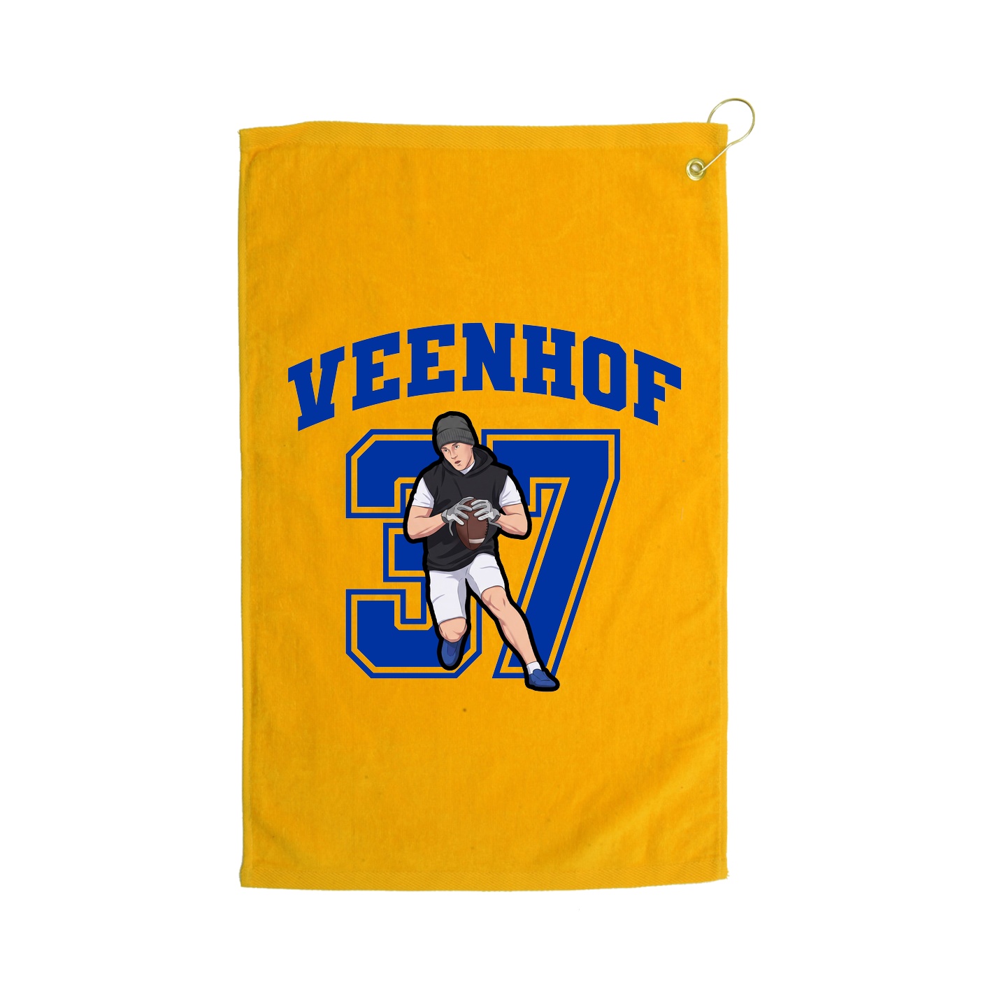 Golf Towel — Number in Gold