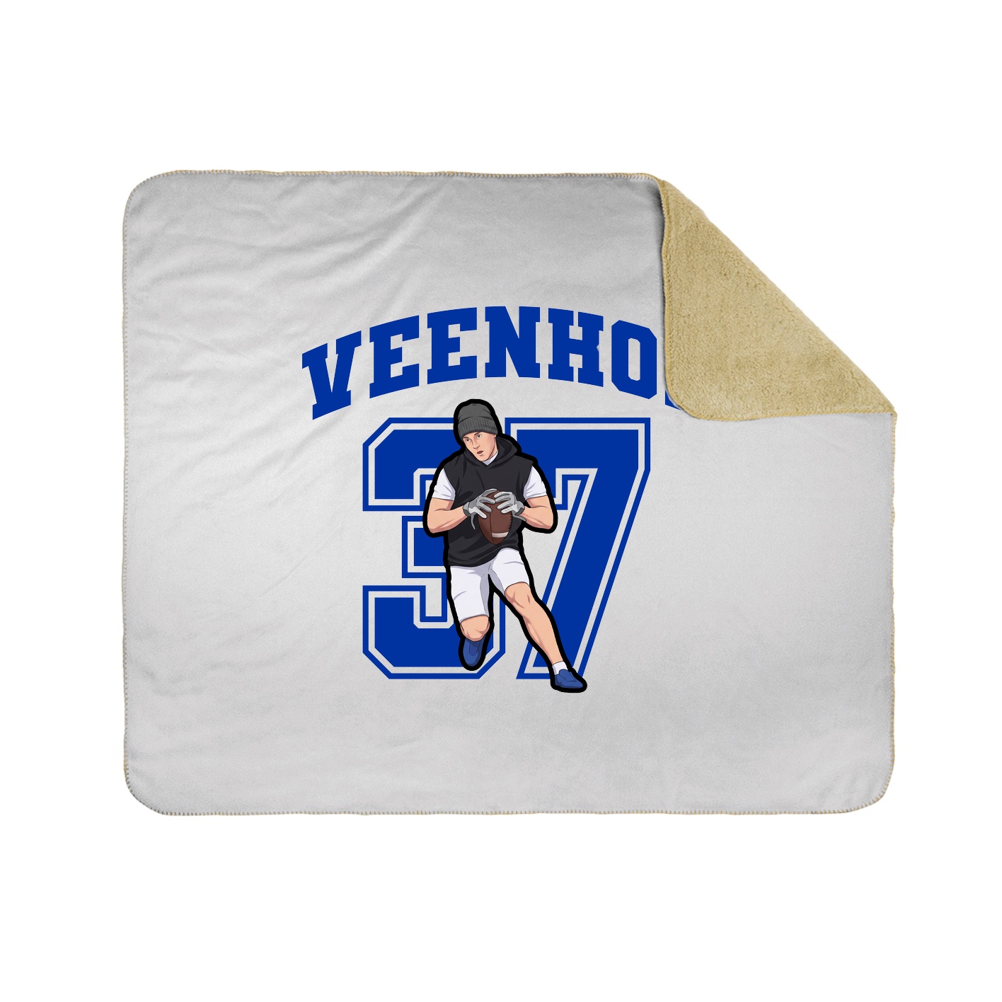 Throw Blanket — Number in White