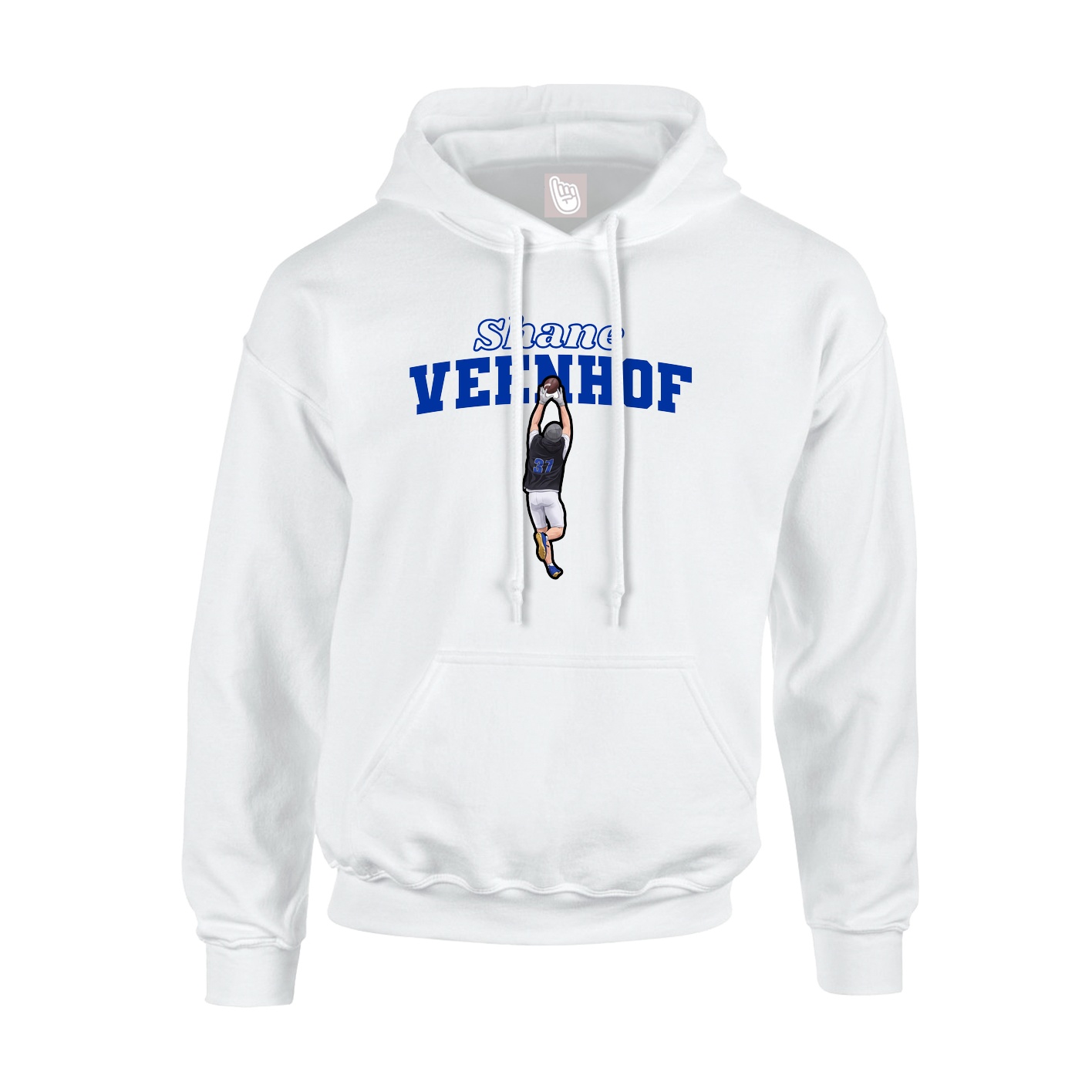 Hoodie — Name Arch in White