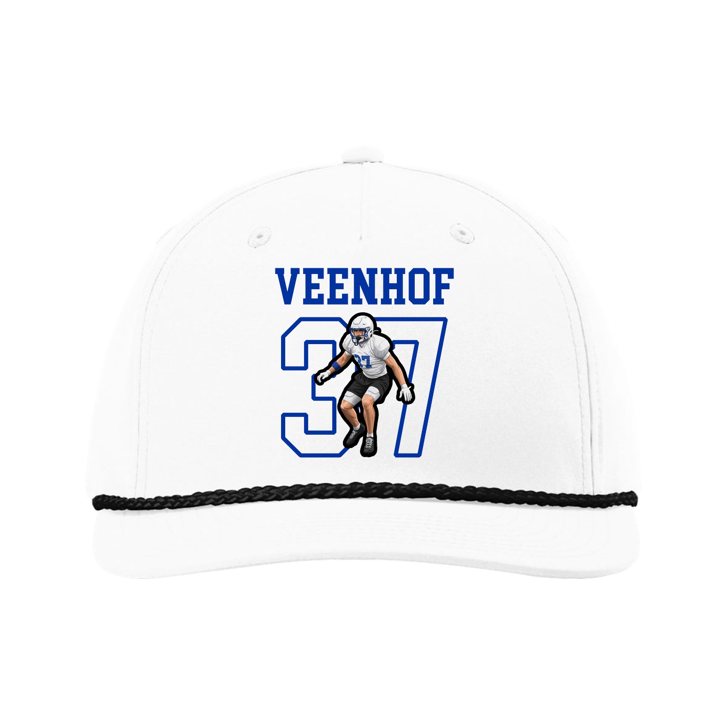 Five-Panel Classic Rope Cap — Shirsey in White