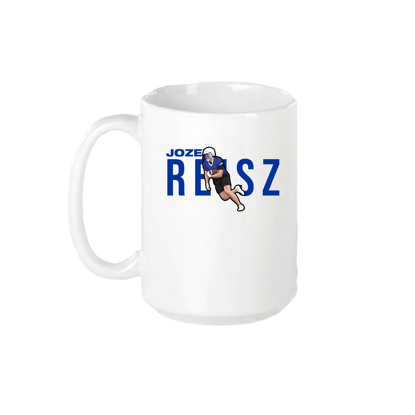 15oz Coffee Mug — Player Name in White